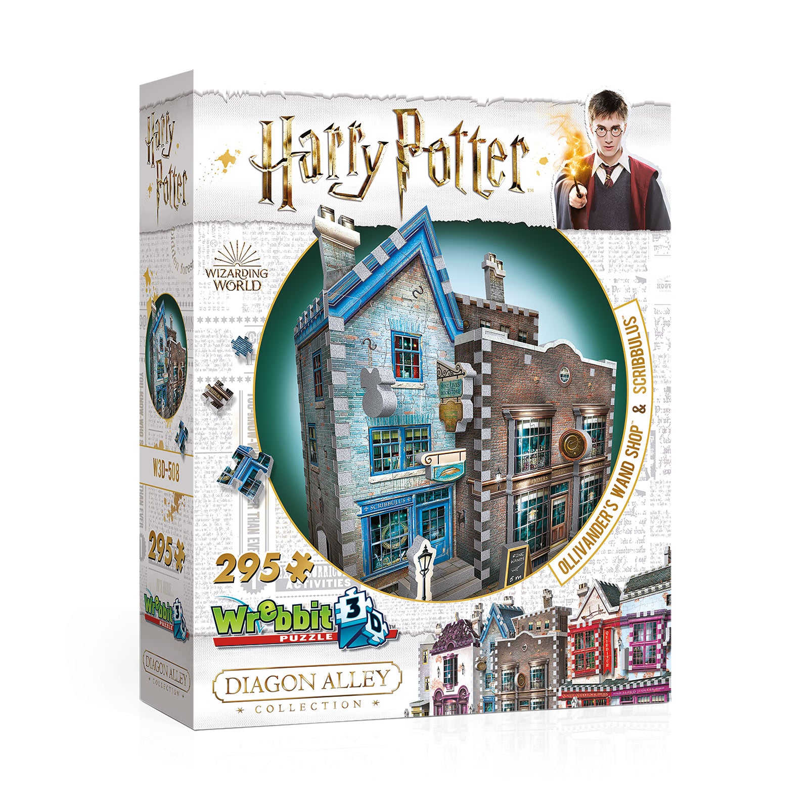 Zdjęcie produktu Harry Potter - Sklep Ollivanders i Scribbulus' Sklep Papierniczy 3D Puzzle