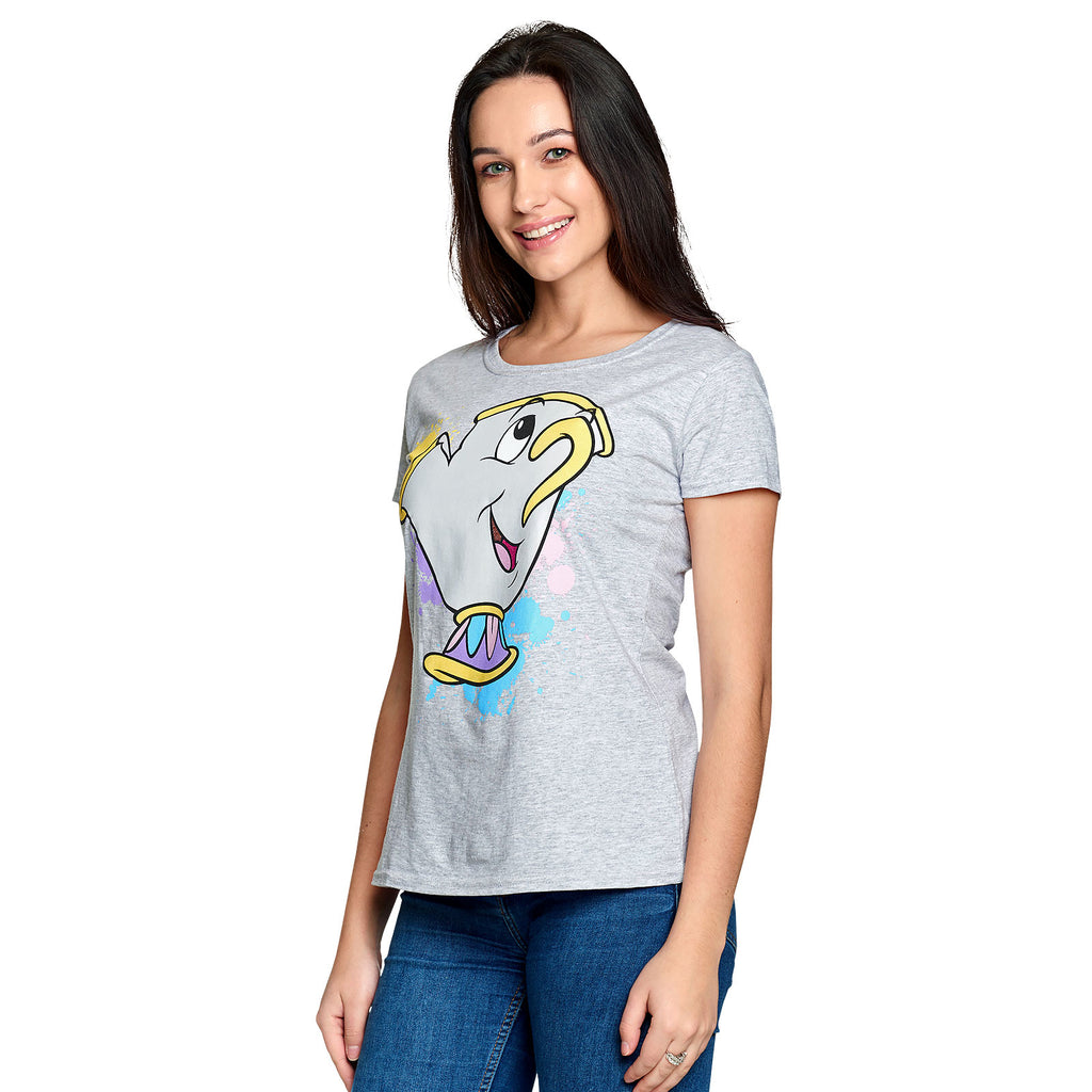 Zdjęcie produktu Piękna i Bestia - Tassilo Splatter T-Shirt damski szary