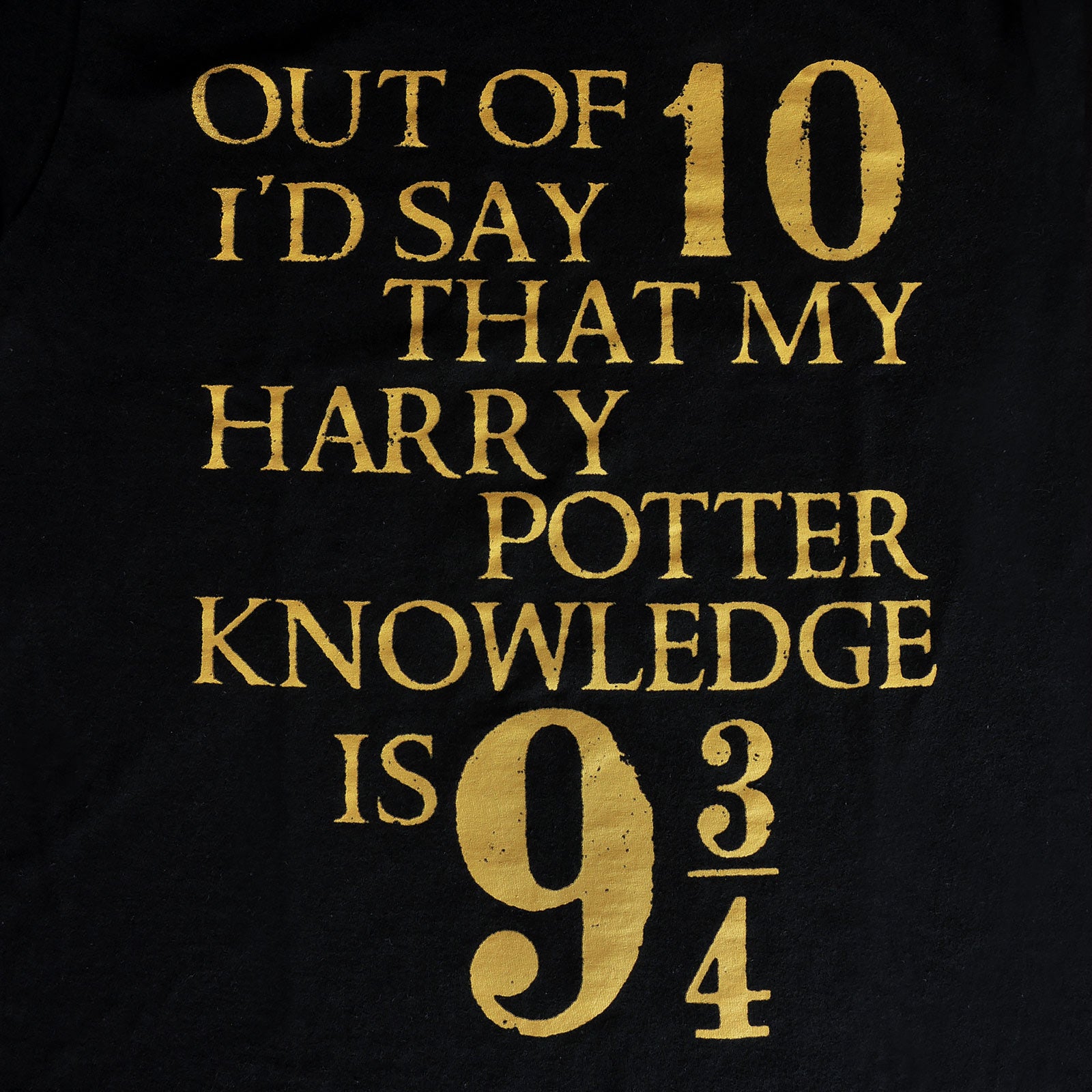 Zdjęcie produktu Harry Potter - Wiedza 9 3/4 na 10 Koszulka czarna