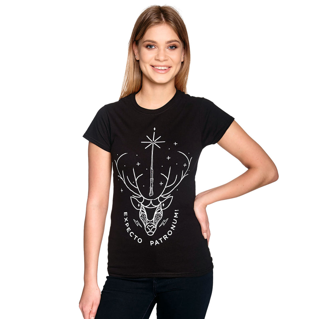 Zdjęcie produktu Harry Potter - Expecto Patronum T-Shirt damskie czarne