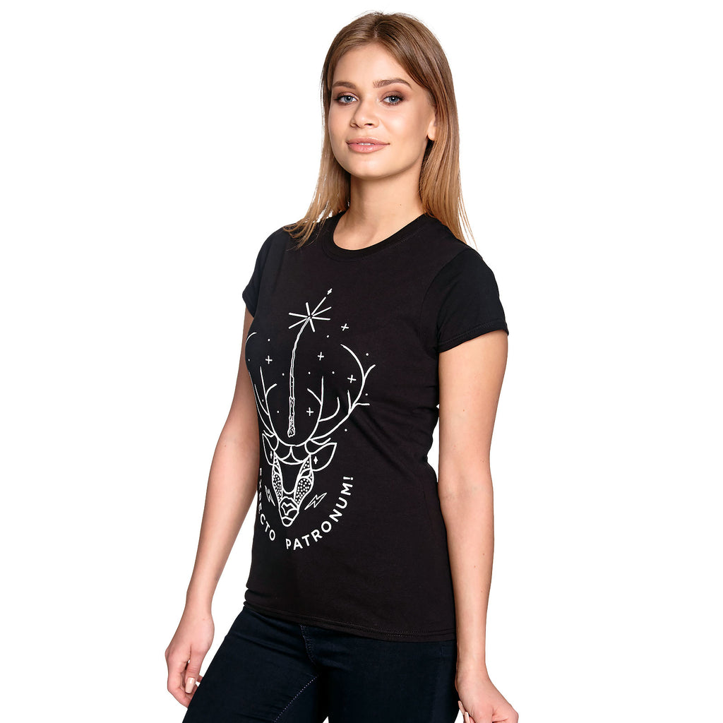 Zdjęcie produktu Harry Potter - Expecto Patronum T-Shirt damskie czarne