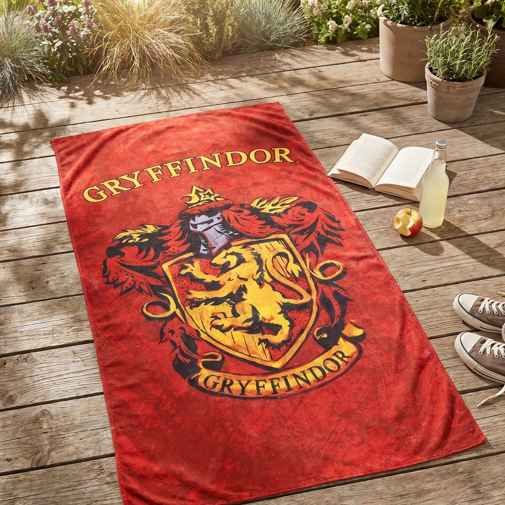 Zdjęcie produktu Harry Potter - Ręcznik plażowy z herbem Gryffindoru
