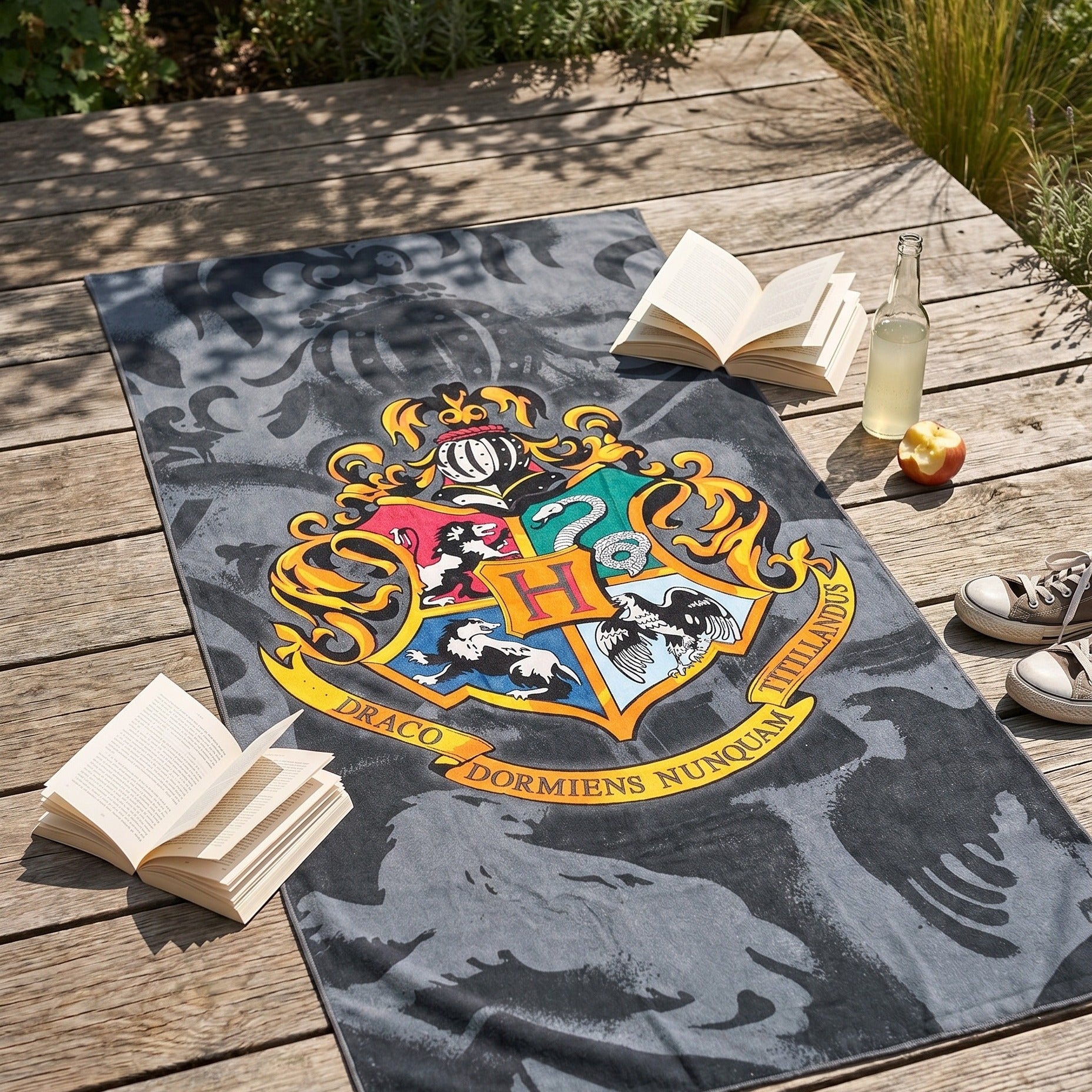 Zdjęcie produktu Harry Potter - Ręcznik plażowy z herbem Hogwartu