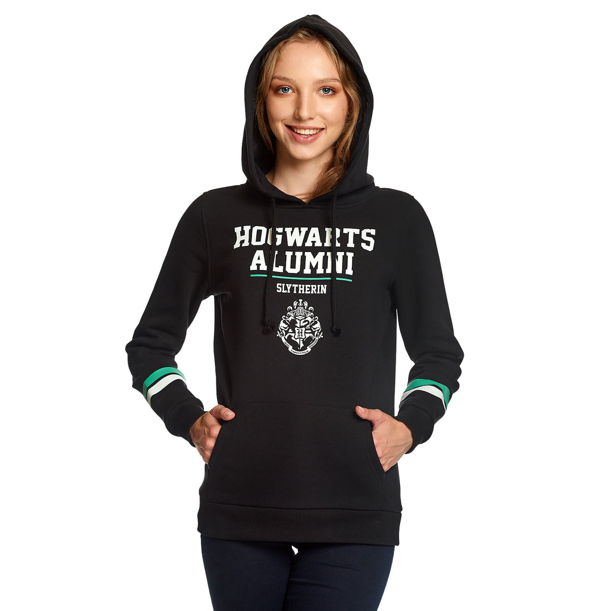 Zdjęcie produktu Harry Potter - Slytherin Hogwarts Alumni Bluza z kapturem damska czarna
