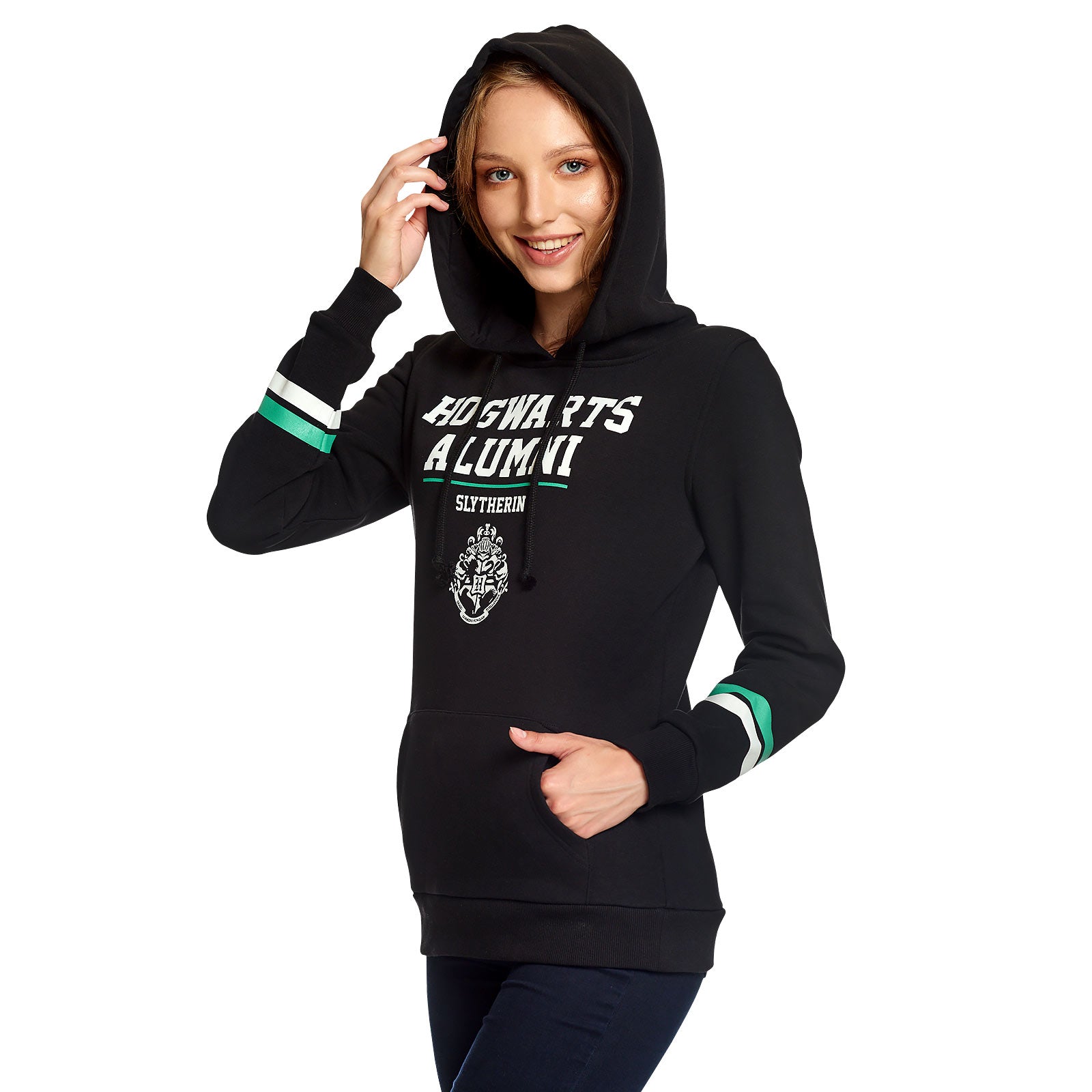 Zdjęcie produktu Harry Potter - Slytherin Hogwarts Alumni Bluza z kapturem damska czarna