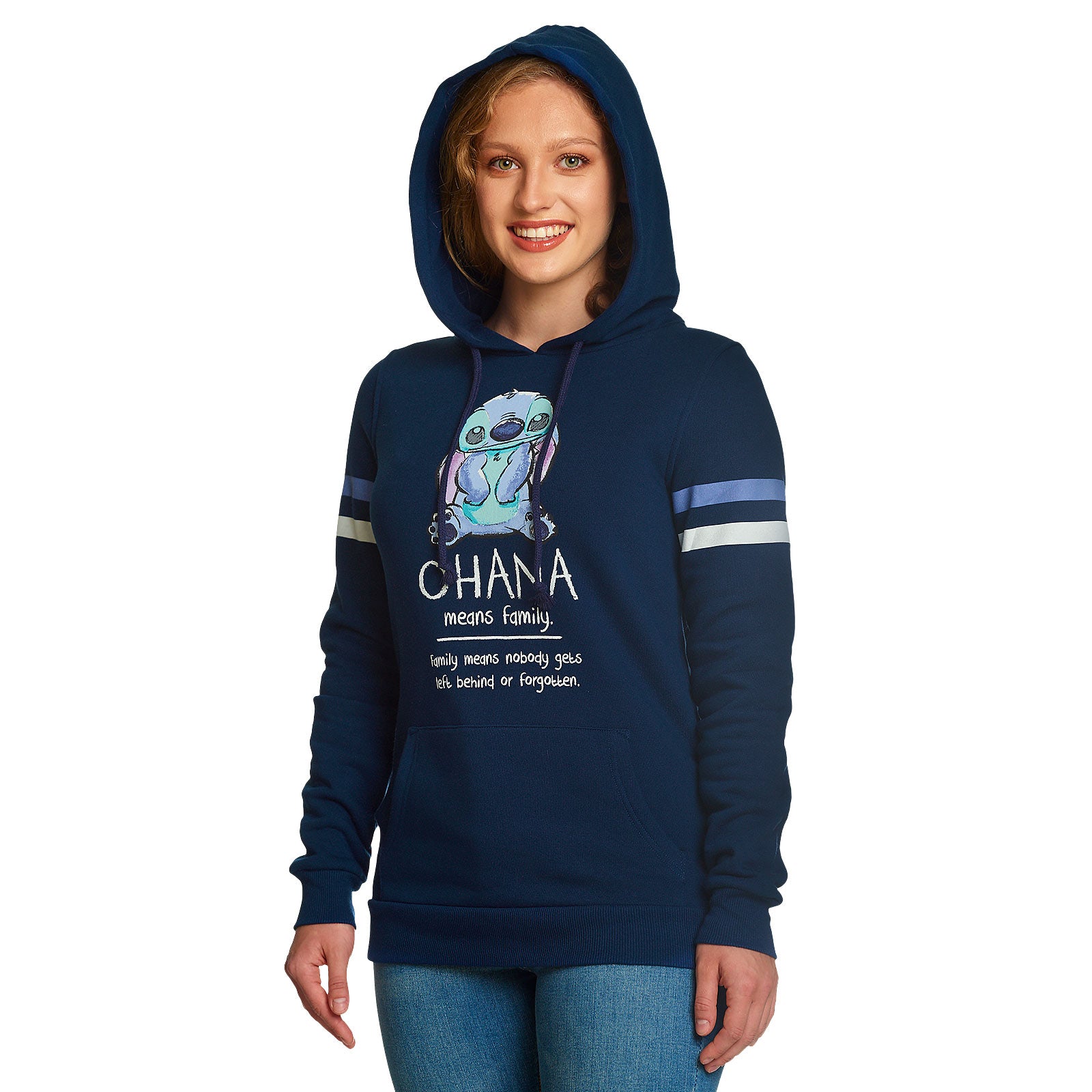 Zdjęcie produktu Lilo & Stitch - Ohana Means Family Hoodie damski niebieski