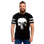 Zdjęcie produktu Punisher - Koszulka z logo czaszki z nadrukiem na rękawie, czarna