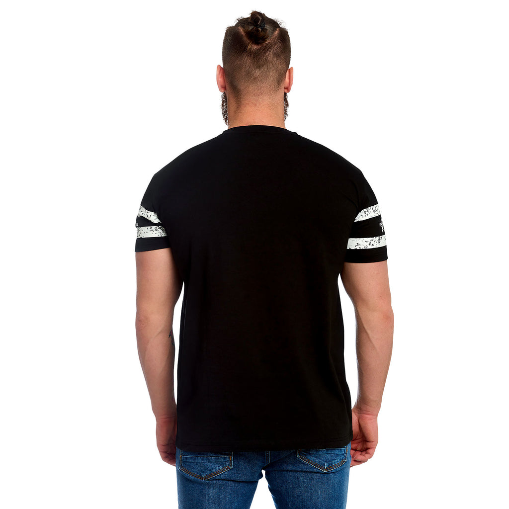 Zdjęcie produktu Punisher - Koszulka z logo czaszki z nadrukiem na rękawie, czarna