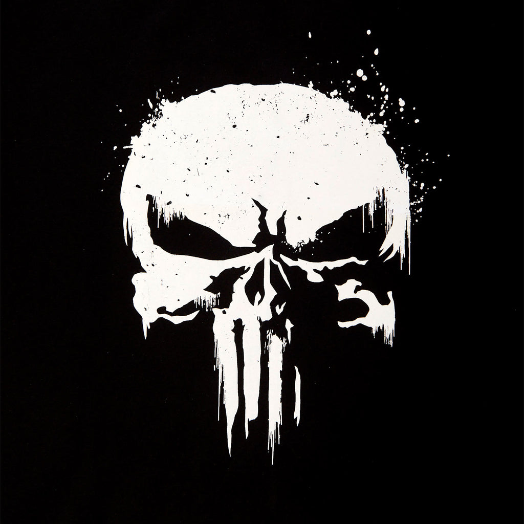Zdjęcie produktu Punisher - Koszulka z logo czaszki z nadrukiem na rękawie, czarna
