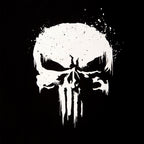 Zdjęcie produktu Punisher - Koszulka z logo czaszki z nadrukiem na rękawie, czarna