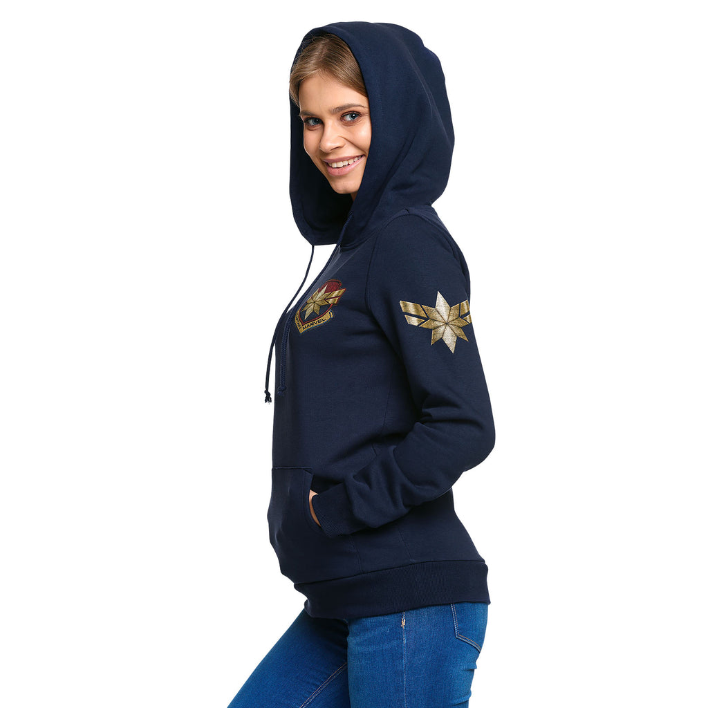Zdjęcie produktu Captain Marvel - Bluza z kapturem Star Logo damska niebieska