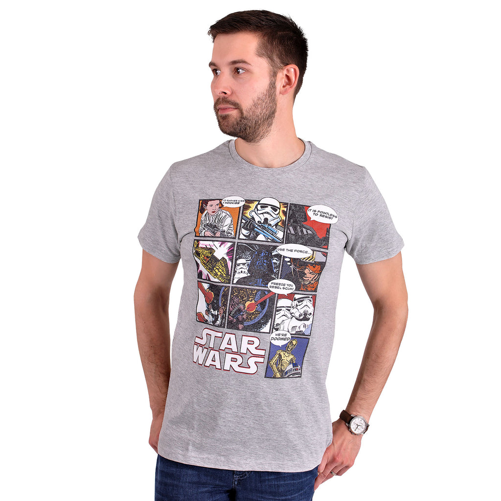 Zdjęcie produktu Star Wars - Szara koszulka z komiksem