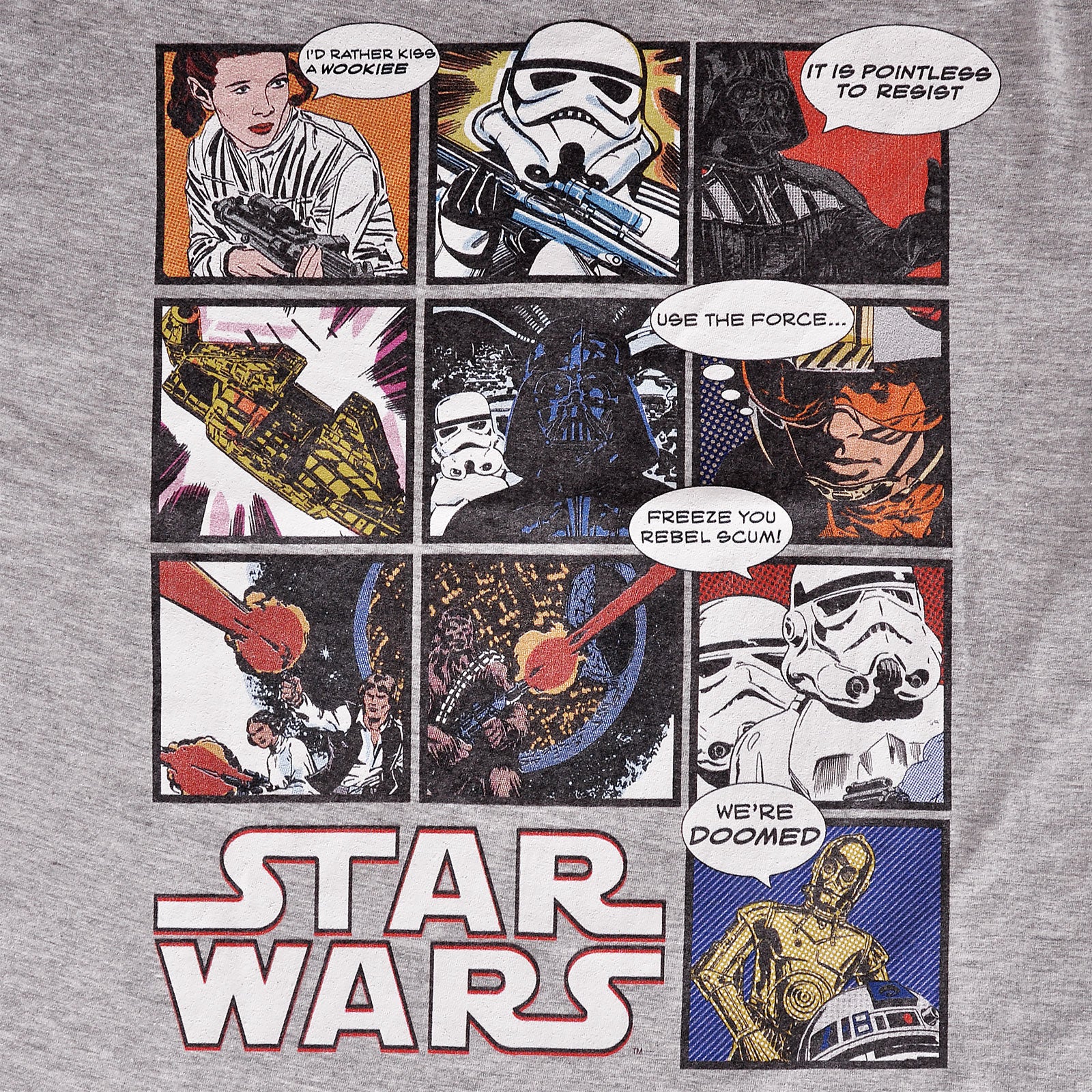 Zdjęcie produktu Star Wars - Szara koszulka z komiksem