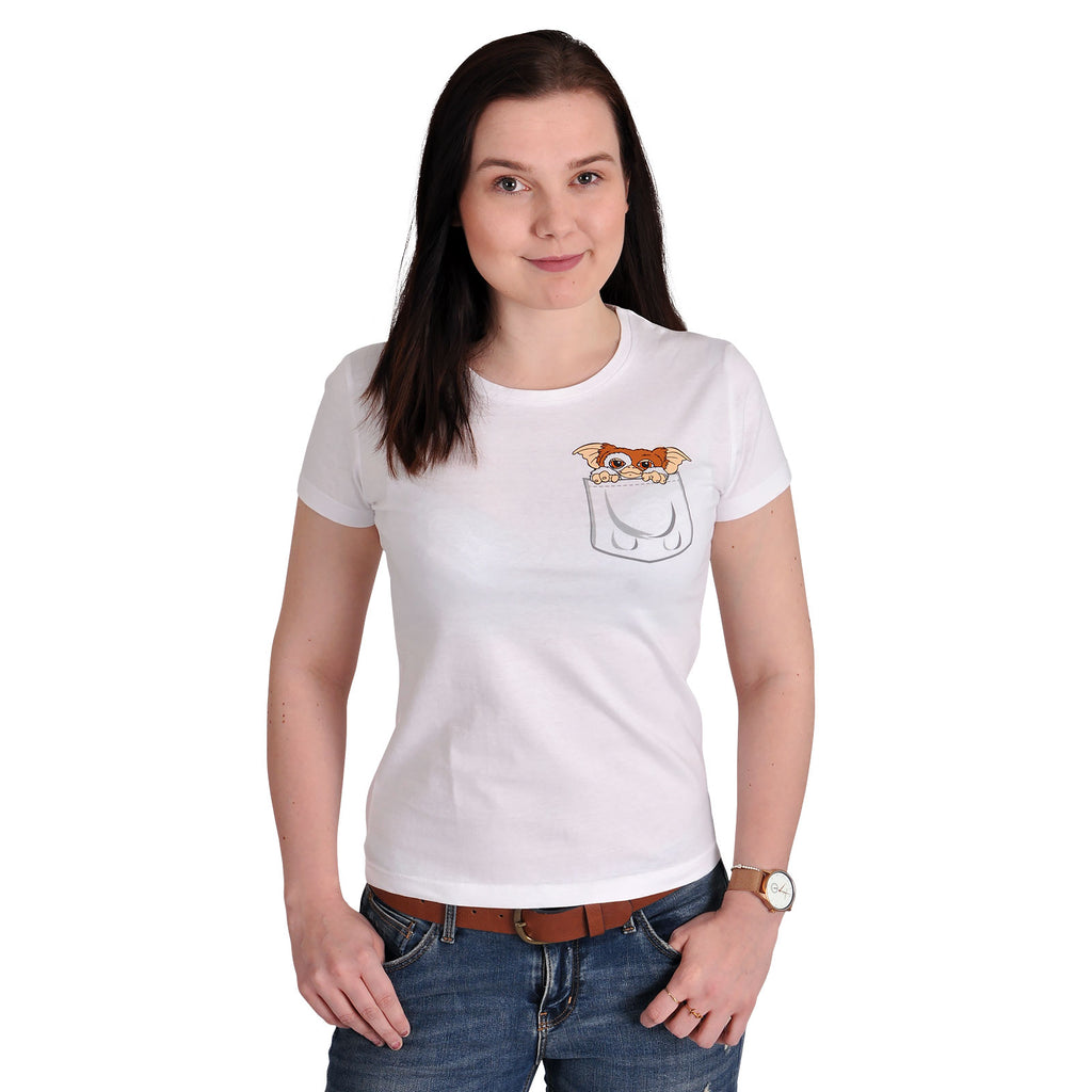 Zdjęcie produktu Gremlins - Pocket Gizmo T-Shirt damskie białe