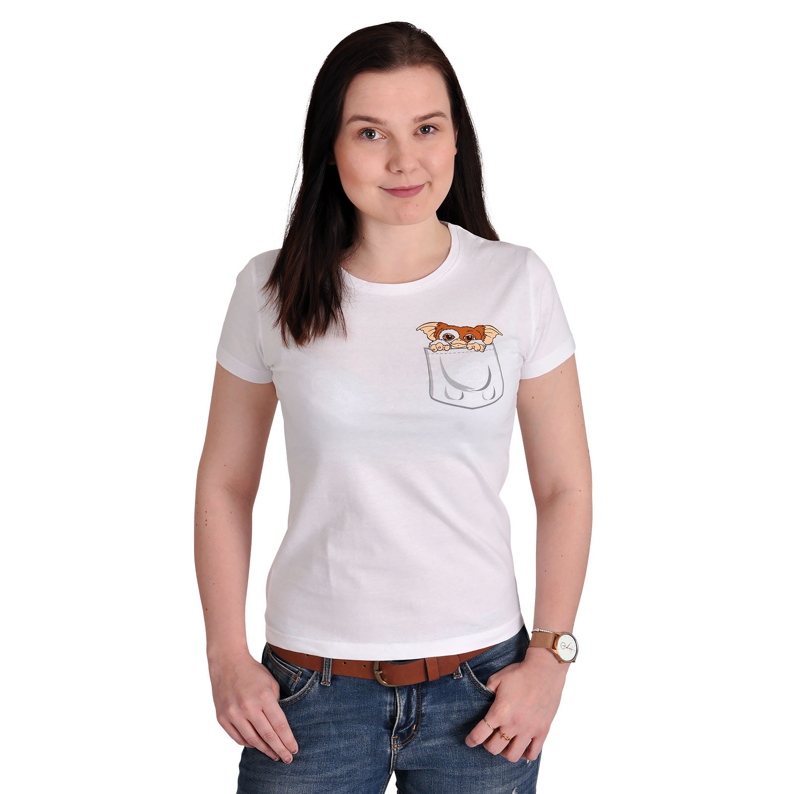 Zdjęcie produktu Gremlins - Pocket Gizmo T-Shirt damskie białe