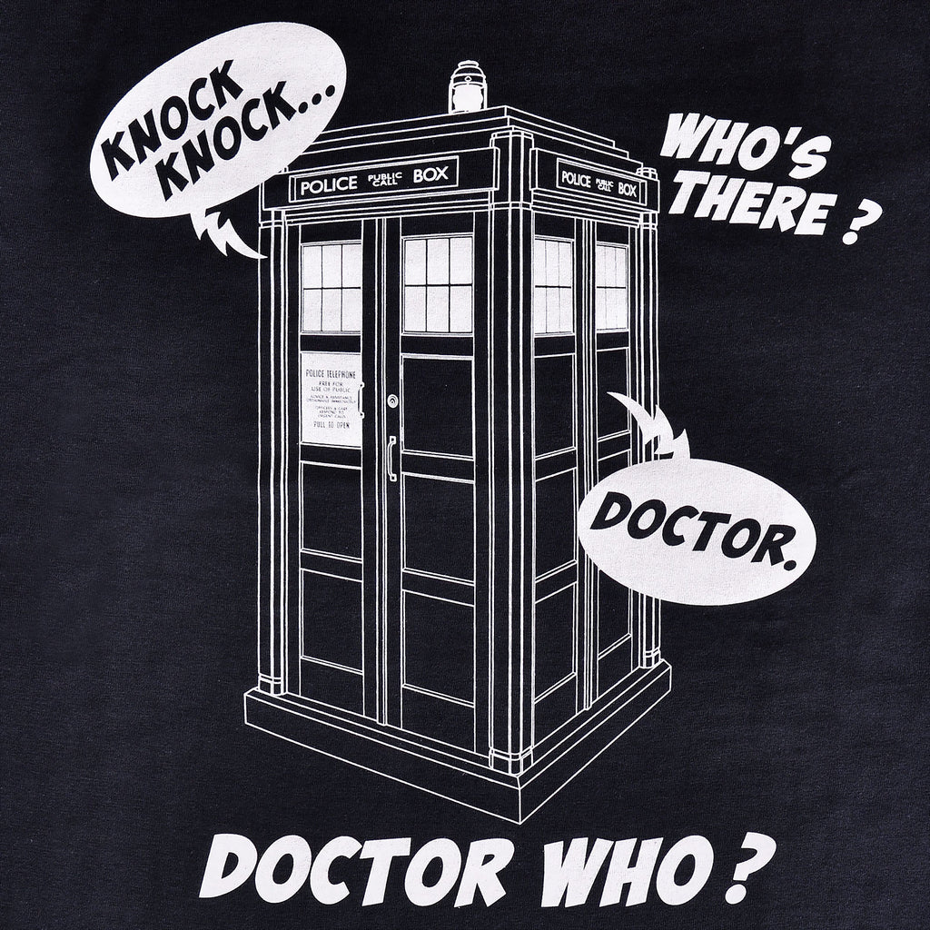 Zdjęcie produktu Doctor Who - Tardis Knock Knock T-Shirt niebieski