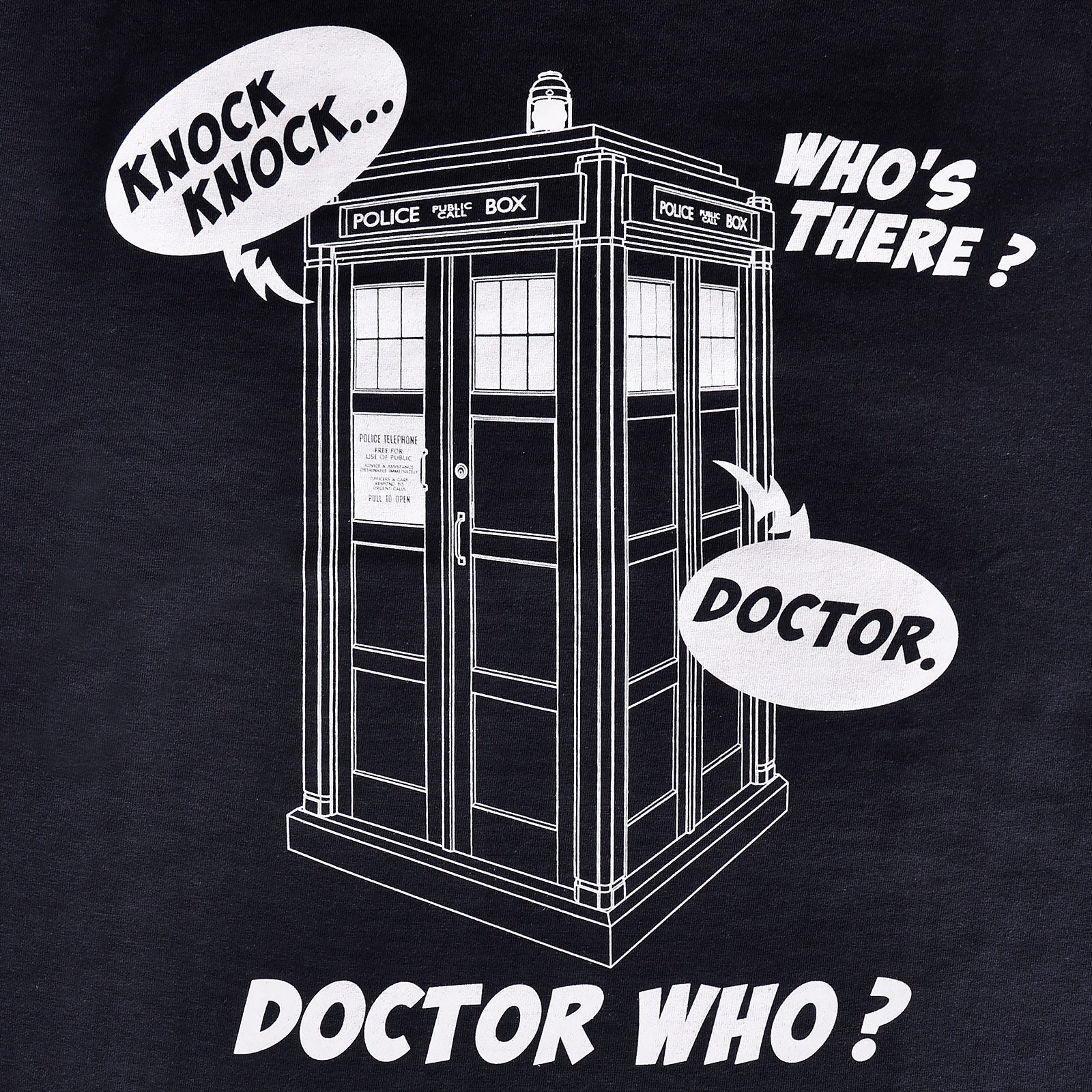 Zdjęcie produktu Doctor Who - Tardis Knock Knock T-Shirt niebieski