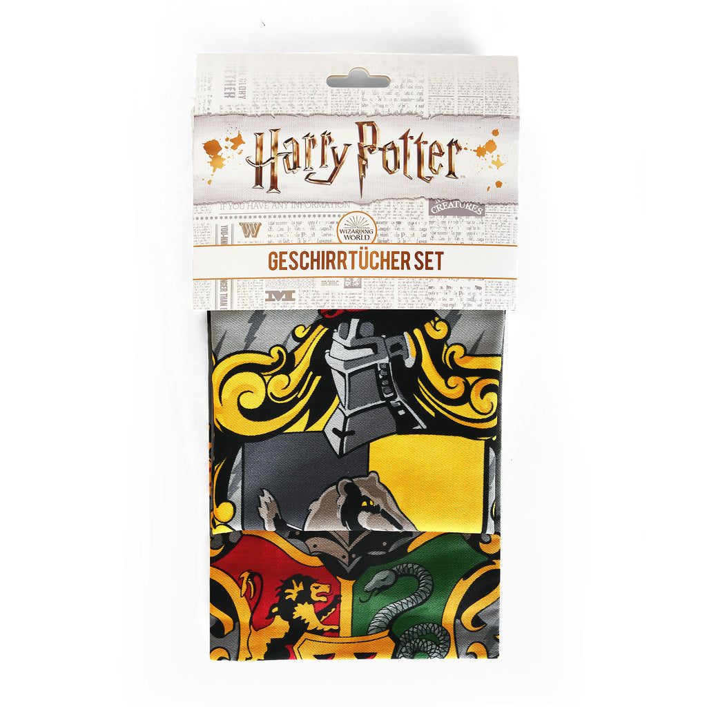 Zdjęcie produktu Harry Potter - Zestaw ściereczek kuchennych Hufflepuff & Hogwarts