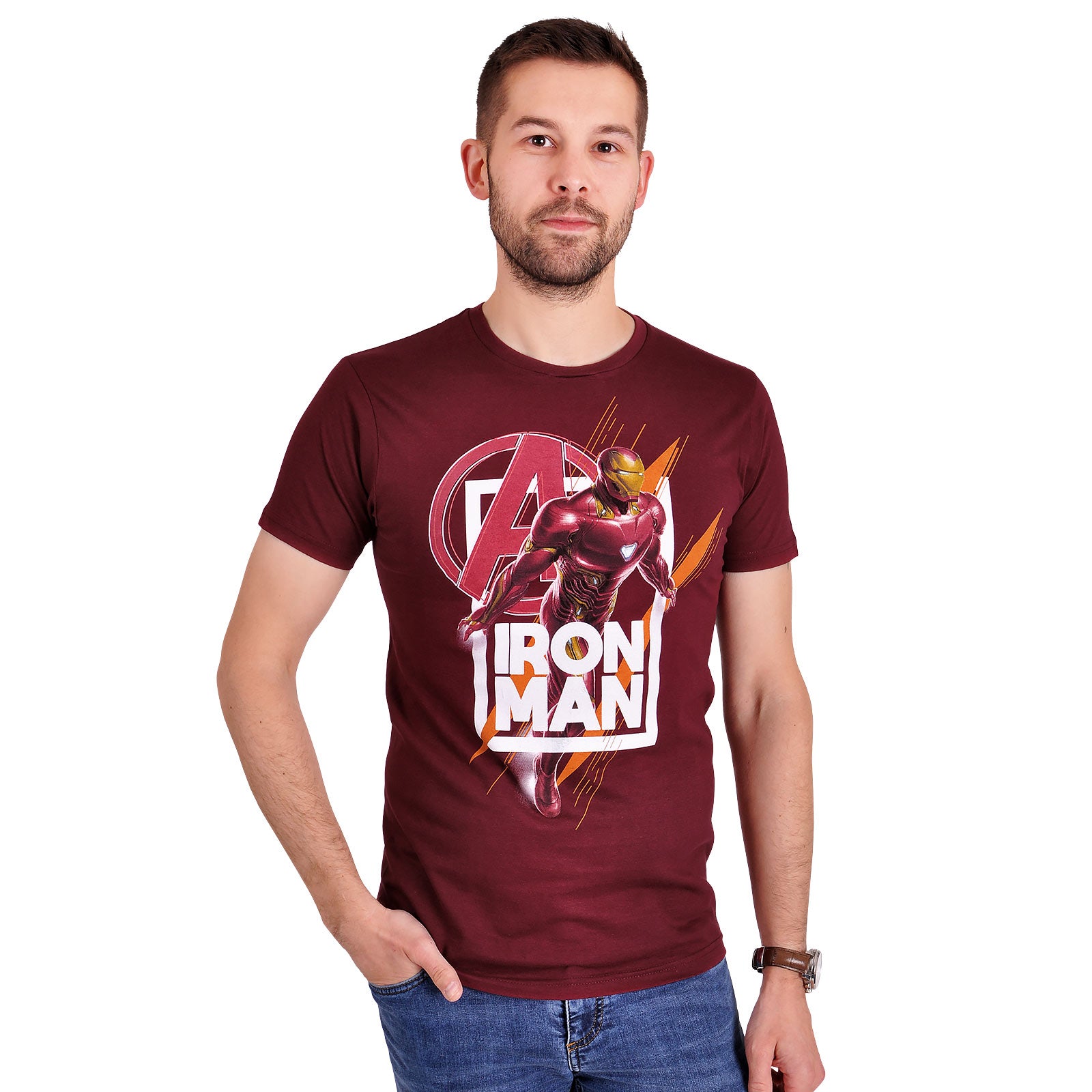 Zdjęcie produktu Avengers - Iron Man Fly T-Shirt czerwony