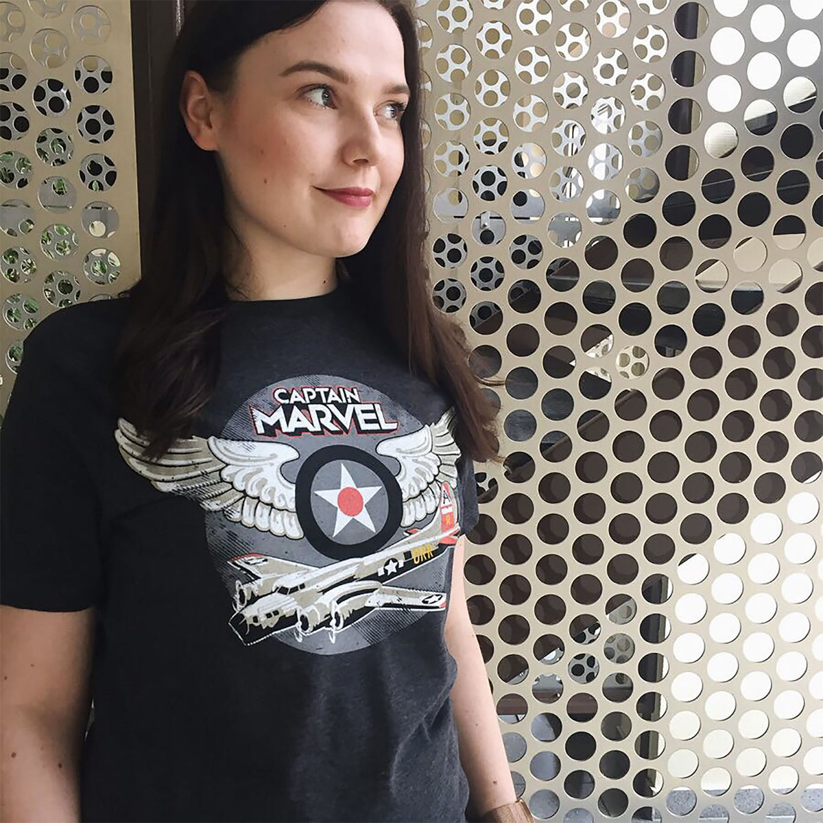 Zdjęcie produktu Captain Marvel - Air Force Pilot T-Shirt szary