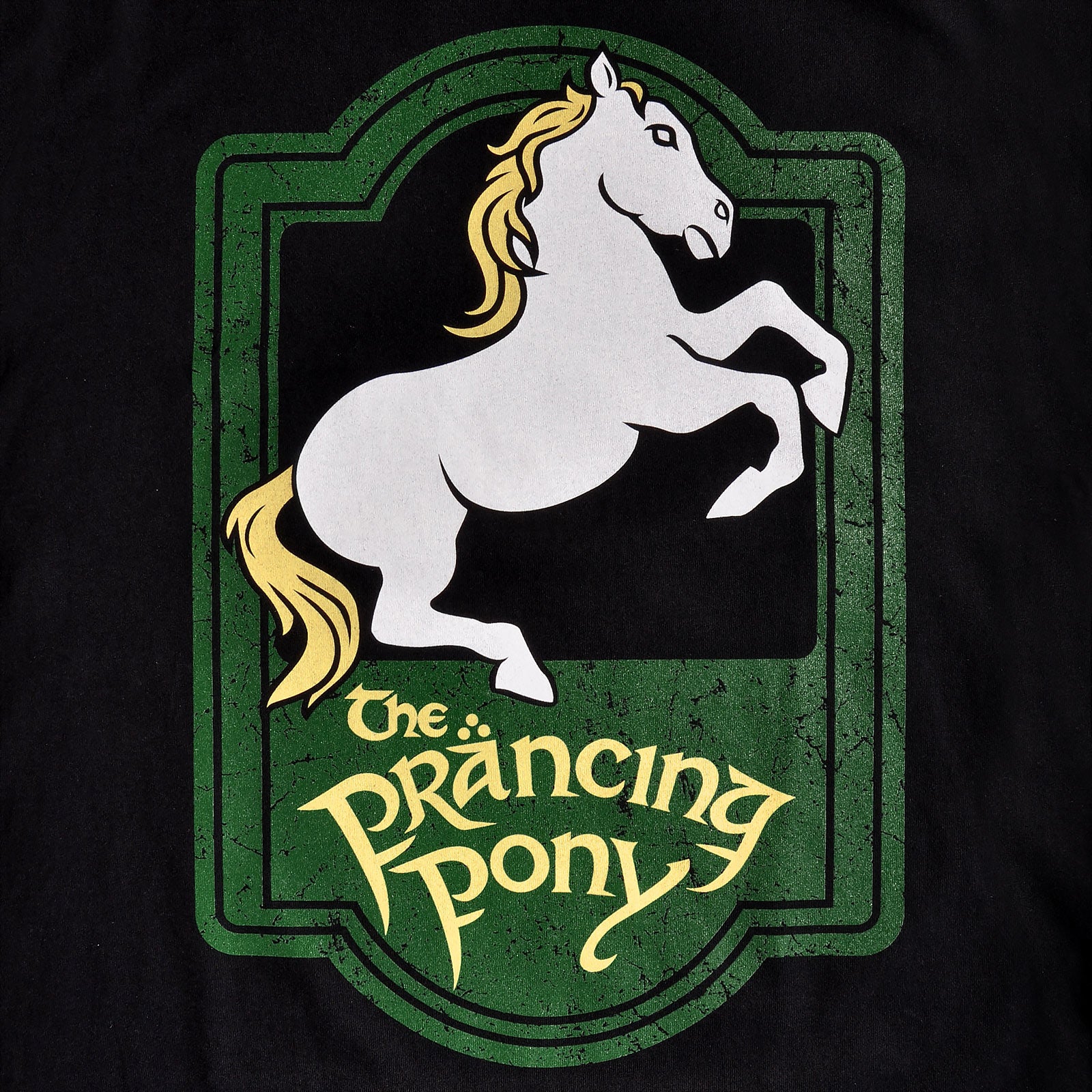 Zdjęcie produktu Władca Pierścieni - Koszulka Logo Pod Rozbrykanym Kucykiem czarna