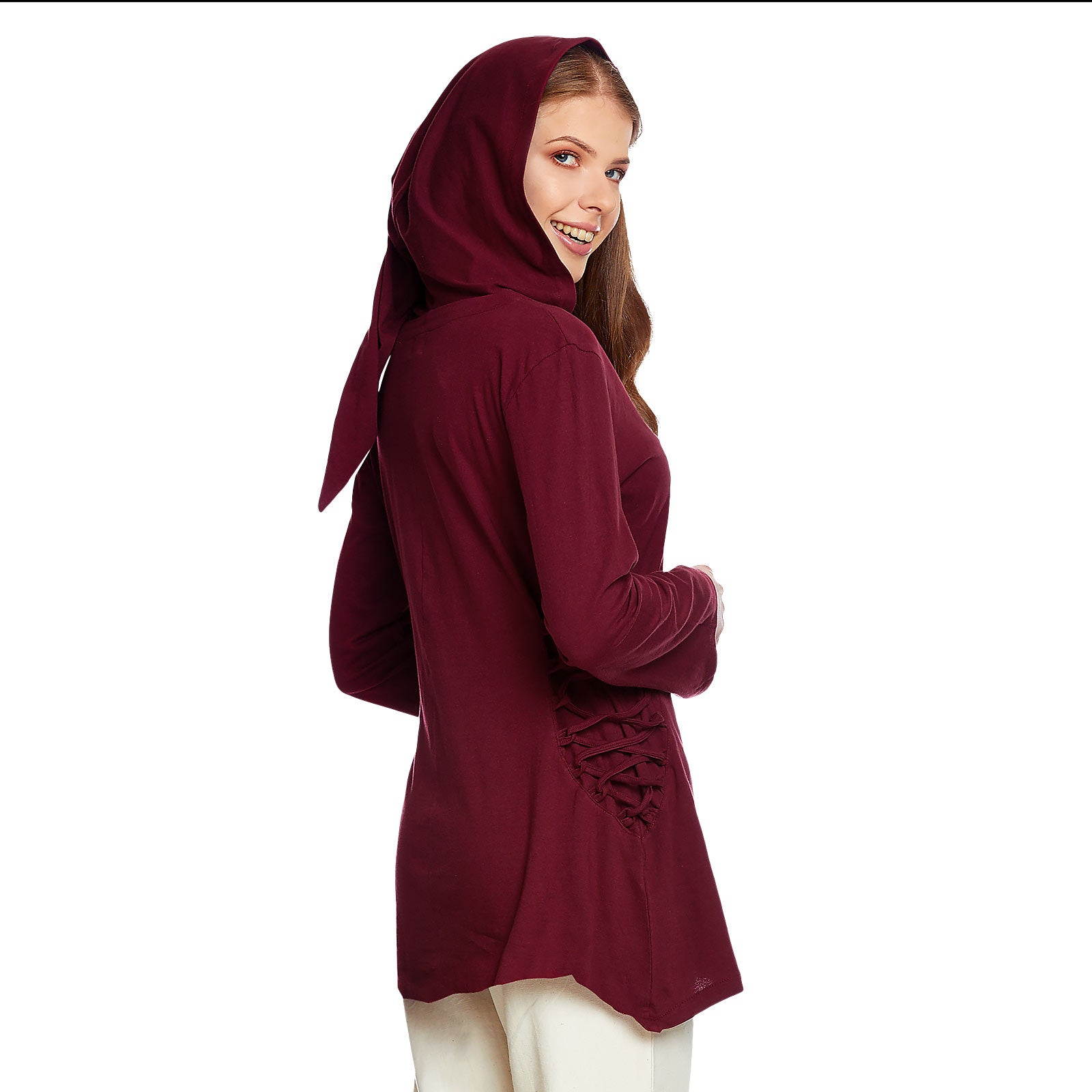 Product image Medieval Blouse Lea with Hood Red