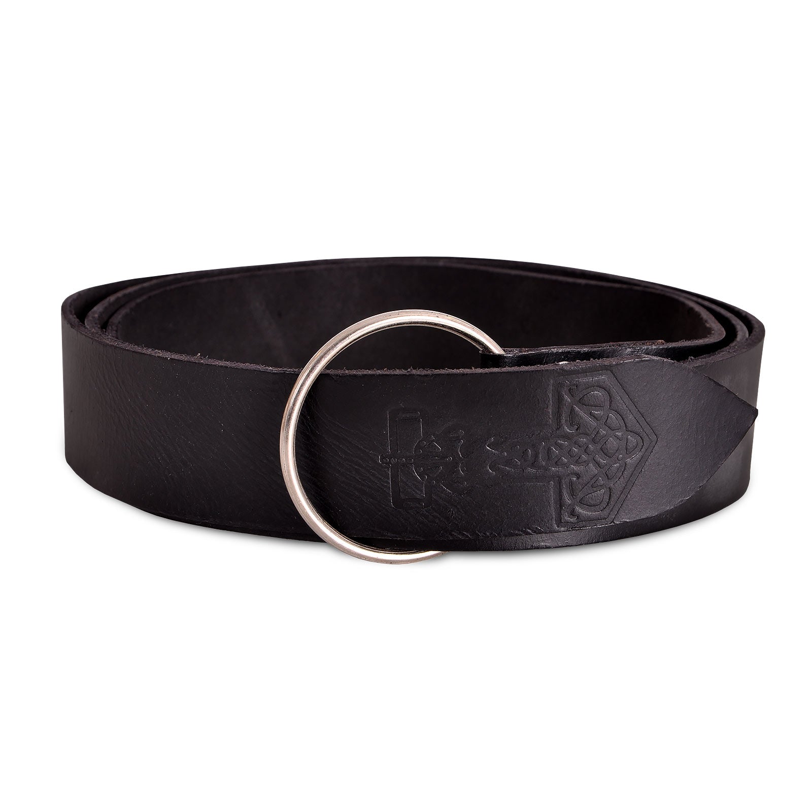 Product image Medieval Ring Belt with Thor's Hammer Embossing Black