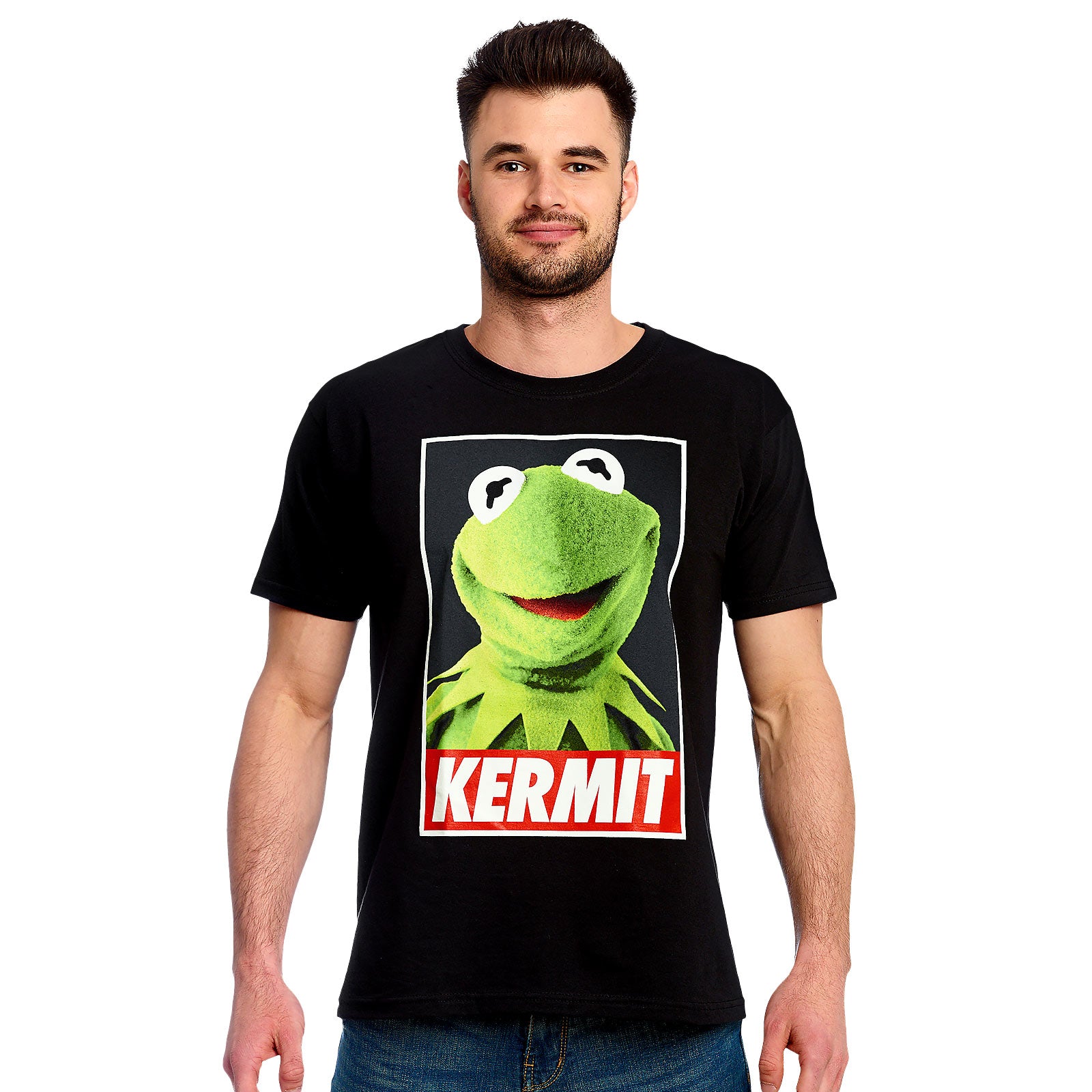 Zdjęcie produktu Muppety - Kermit Plakatowa Koszulka czarna