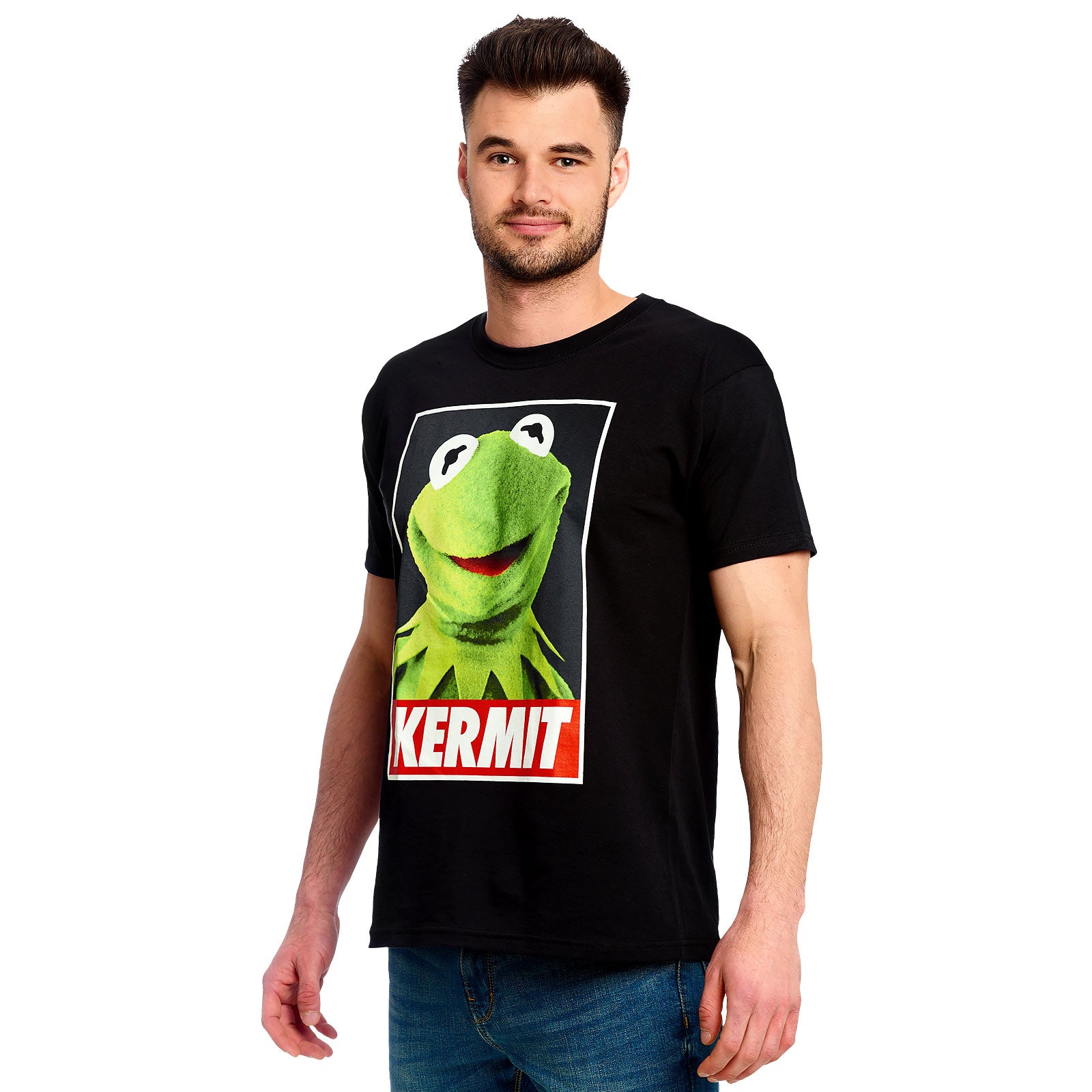Zdjęcie produktu Muppety - Kermit Plakatowa Koszulka czarna