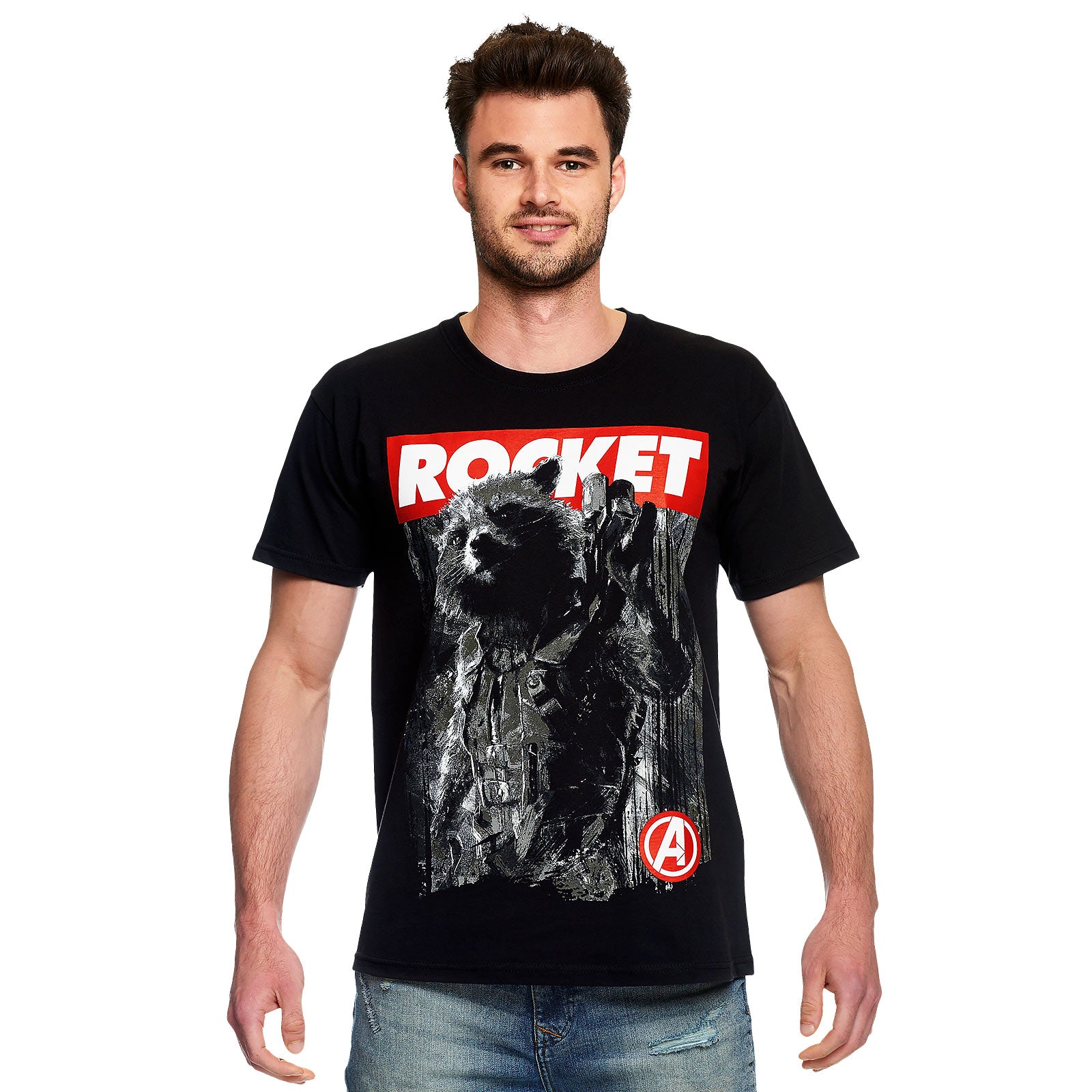 Zdjęcie produktu Avengers - Rocket Raccoon T-Shirt czarne