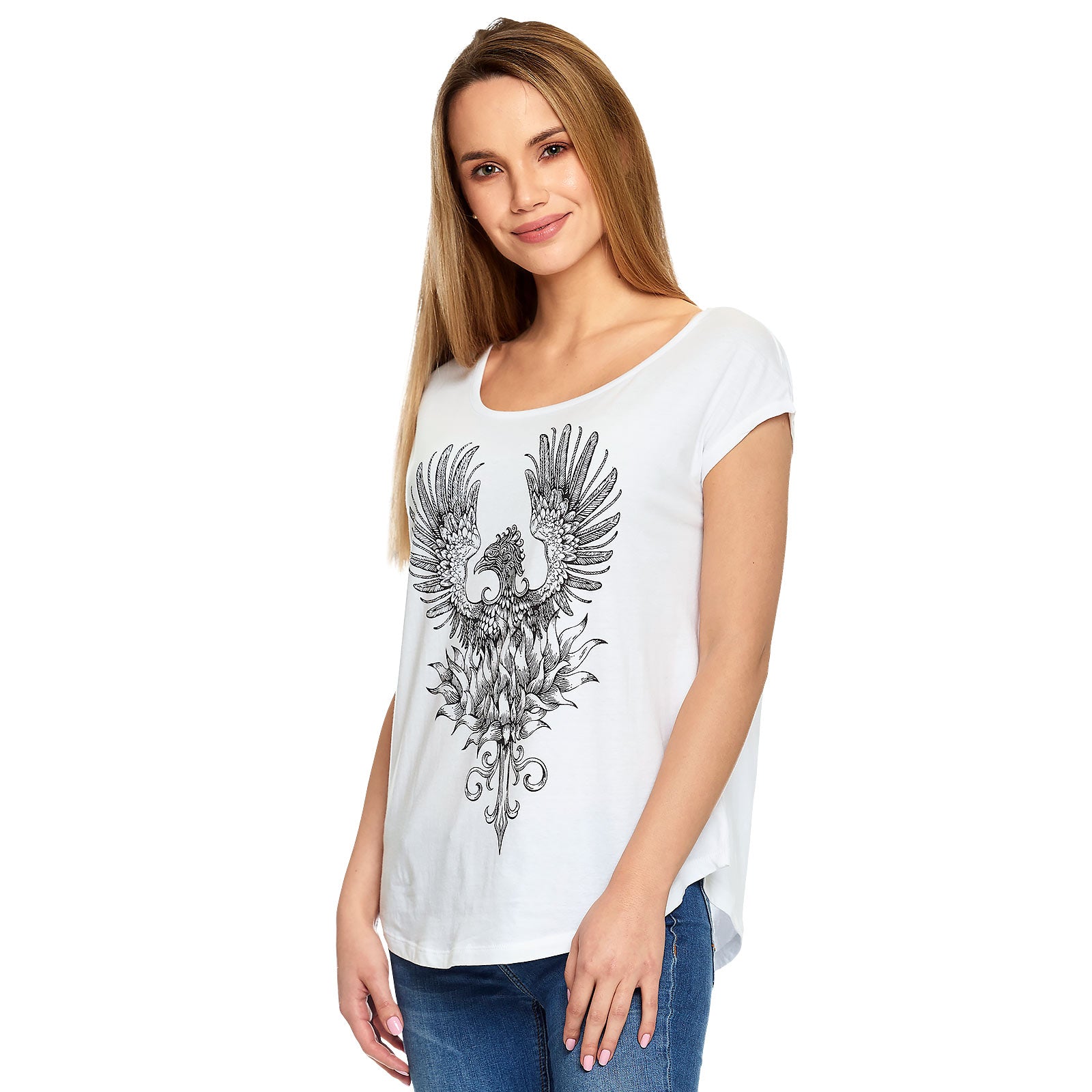 Zdjęcie produktu Harry Potter - Feniks T-Shirt damski biały