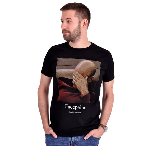 Zdjęcie produktu Star Trek - Picard Facepalm T-Shirt czarny