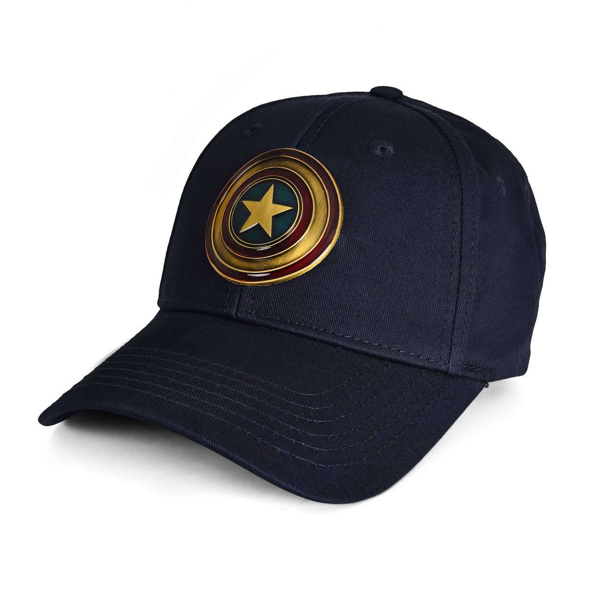 Zdjęcie produktu Captain America - Tarcza Metalowe Logo Czapka z daszkiem niebieska