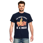 Zdjęcie produktu Arielle - Sebastian Human World is a Mess T-Shirt niebieski