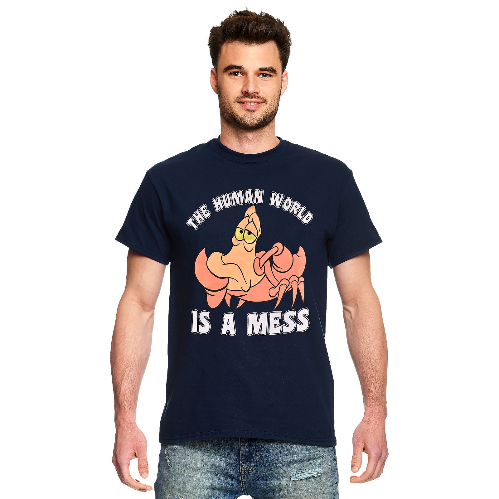 Zdjęcie produktu Arielle - Sebastian Human World is a Mess T-Shirt niebieski