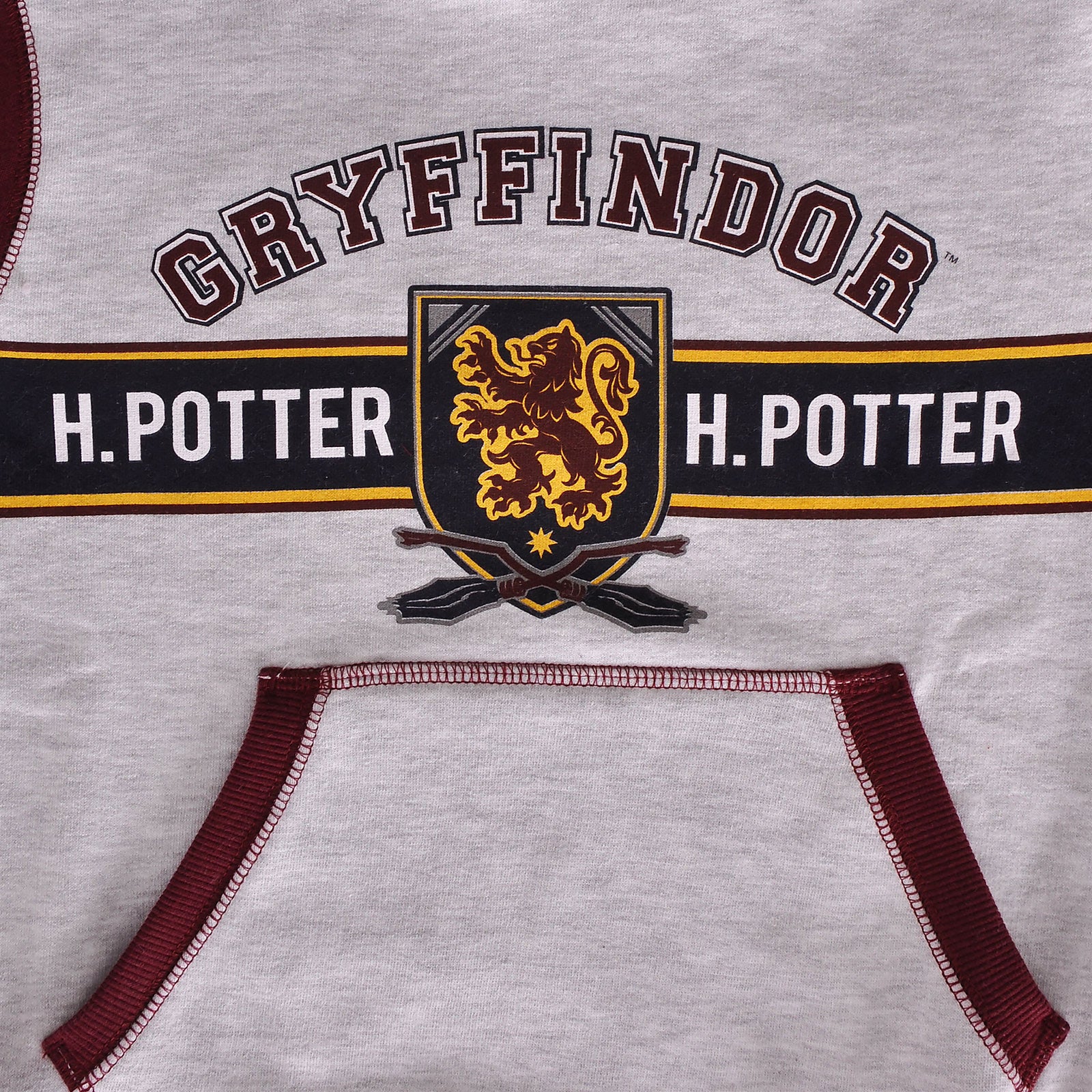 Zdjęcie produktu Harry Potter - Gryffindor dziecięca bluza z kapturem szaro-czerwona