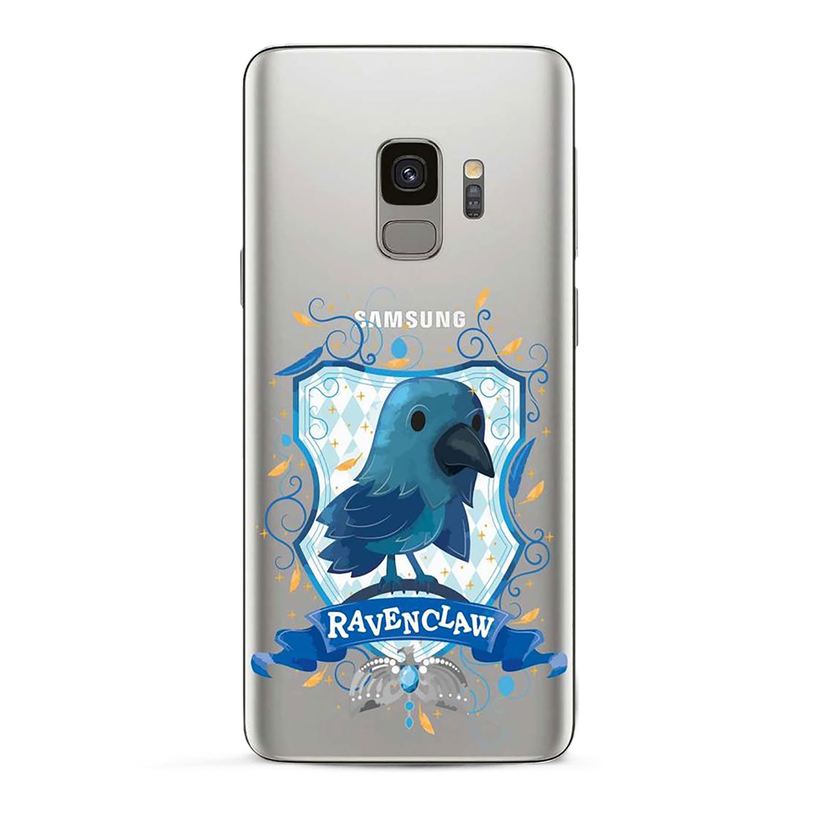Zdjęcie produktu Harry Potter - Magiczna obudowa na telefon Samsung Galaxy S9 z Ravenclaw, przezroczysta silikonowa