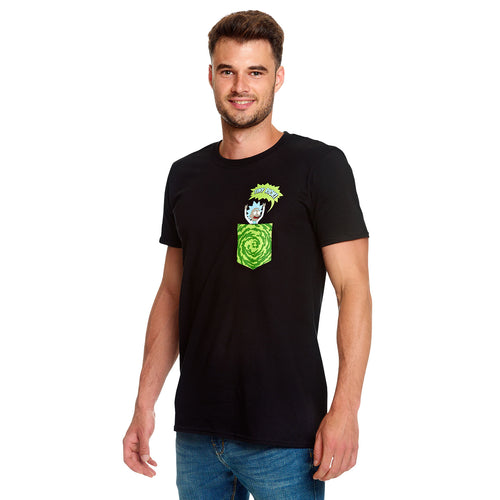Zdjęcie produktu Rick and Morty - Tiny Pocket Rick T-Shirt czarne