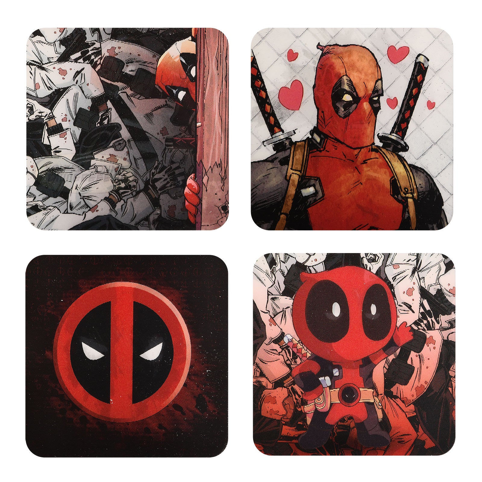 Zdjęcie produktu Deadpool 3D Podkładki 4-częściowy zestaw