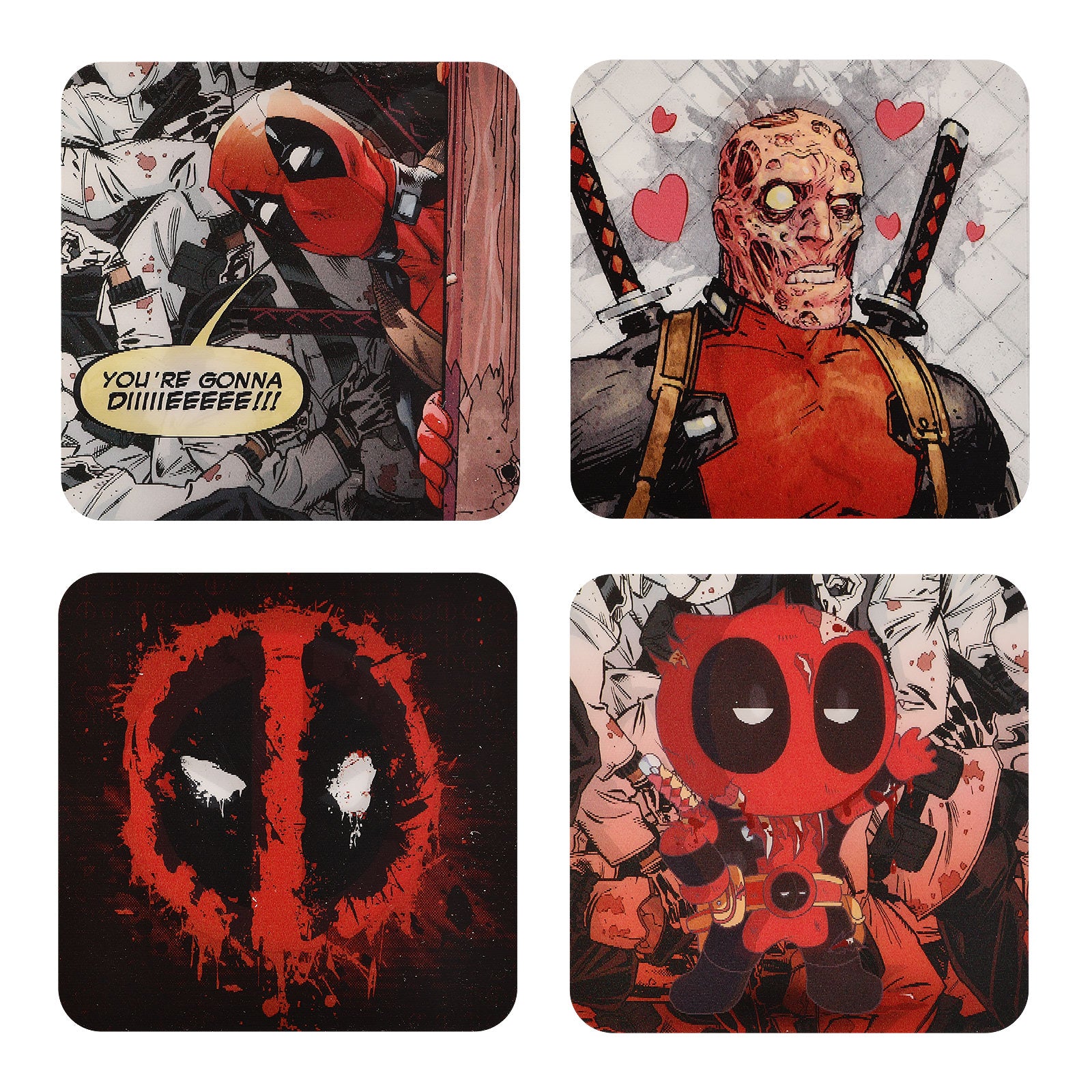 Zdjęcie produktu Deadpool 3D Podkładki 4-częściowy zestaw