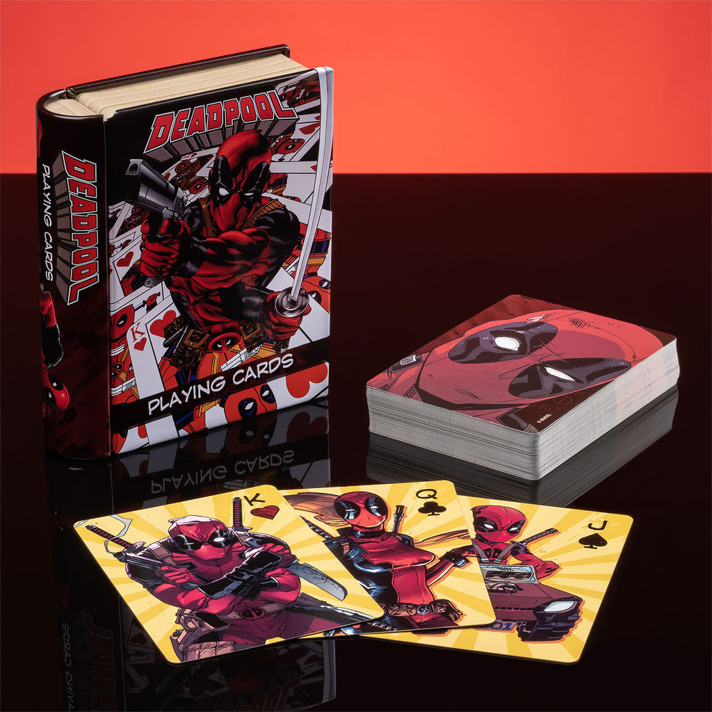 Zdjęcie produktu Karty do gry Deadpool w metalowym pudełku