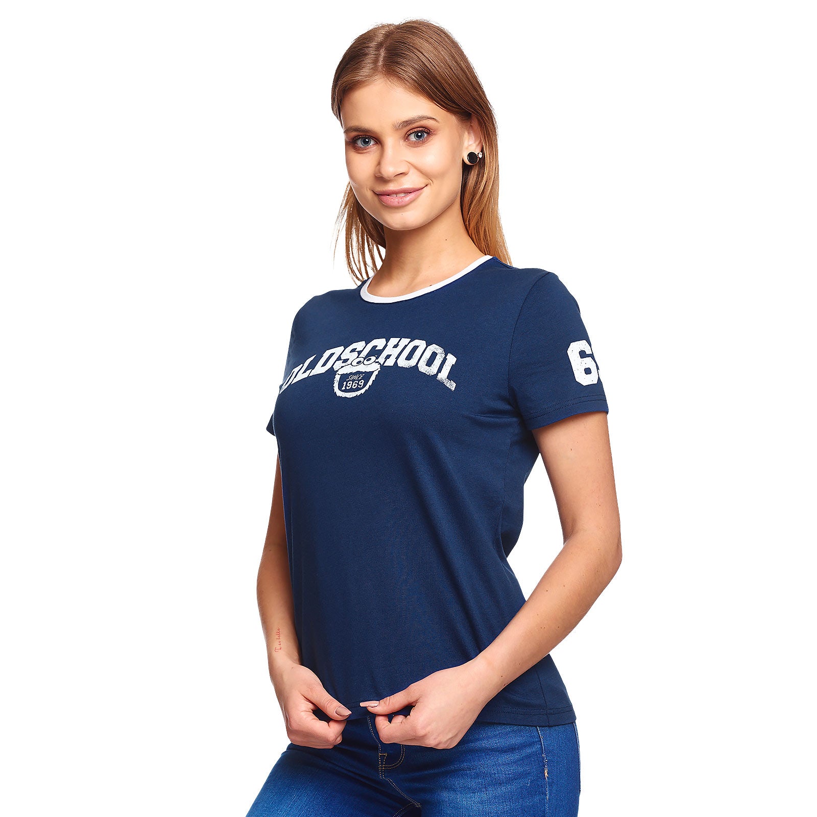Zdjęcie produktu Ulica Sezamkowa - Oldschool T-Shirt damski niebieski