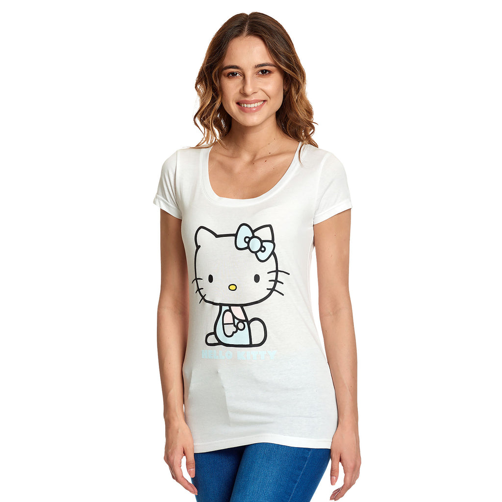 Zdjęcie produktu Hello Kitty - Pastel Kitty T-Shirt damskie białe