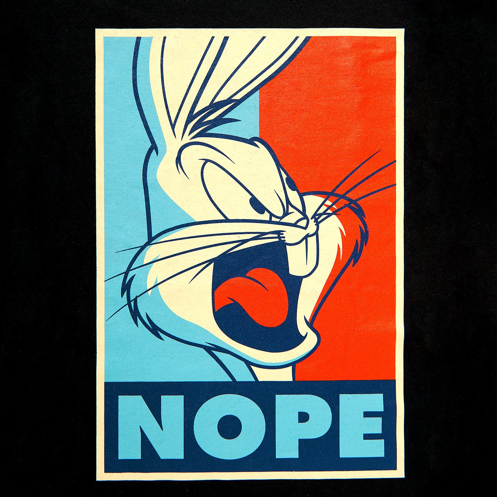 Product image Looney Tunes - Bugs Bunny Nope Poster T-Shirt Black
