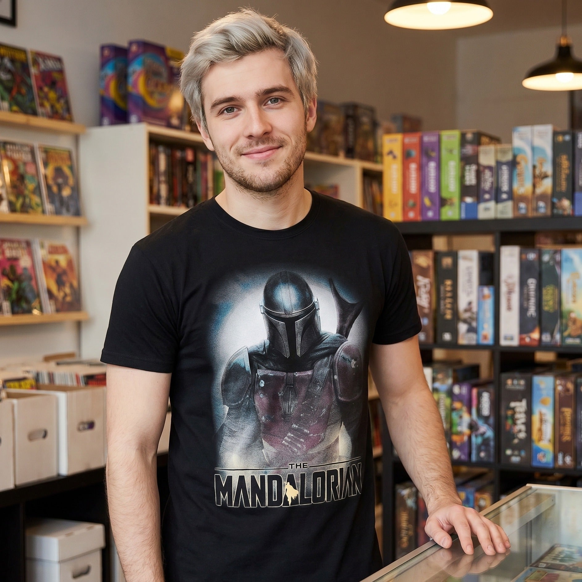 Zdjęcie produktu The Mandalorian Fighter T-Shirt czarne - Star Wars