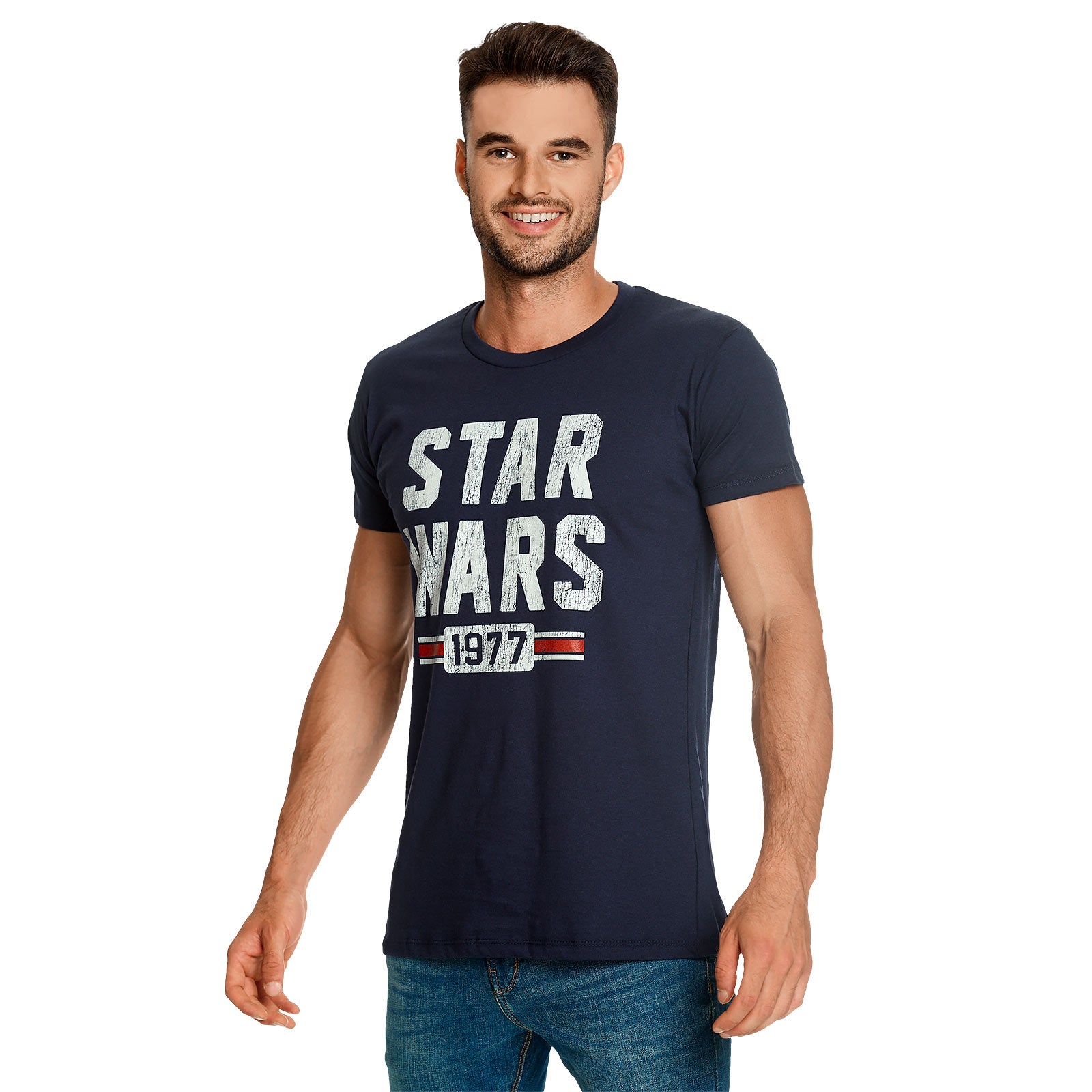 Zdjęcie produktu Star Wars z 1977 Distressed T-Shirt niebieski