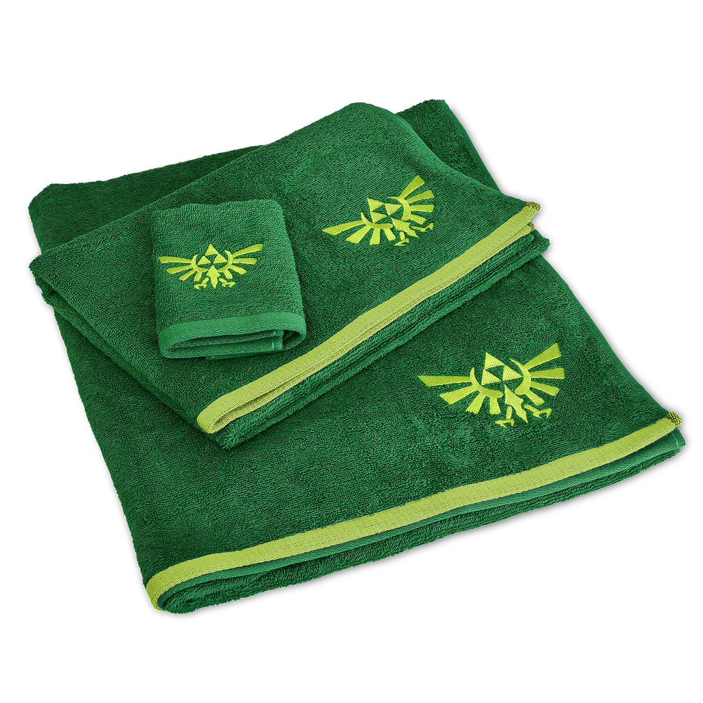 Zdjęcie produktu Zelda - Ręczniki z logo Hyrule z myjką 3-częściowy zestaw