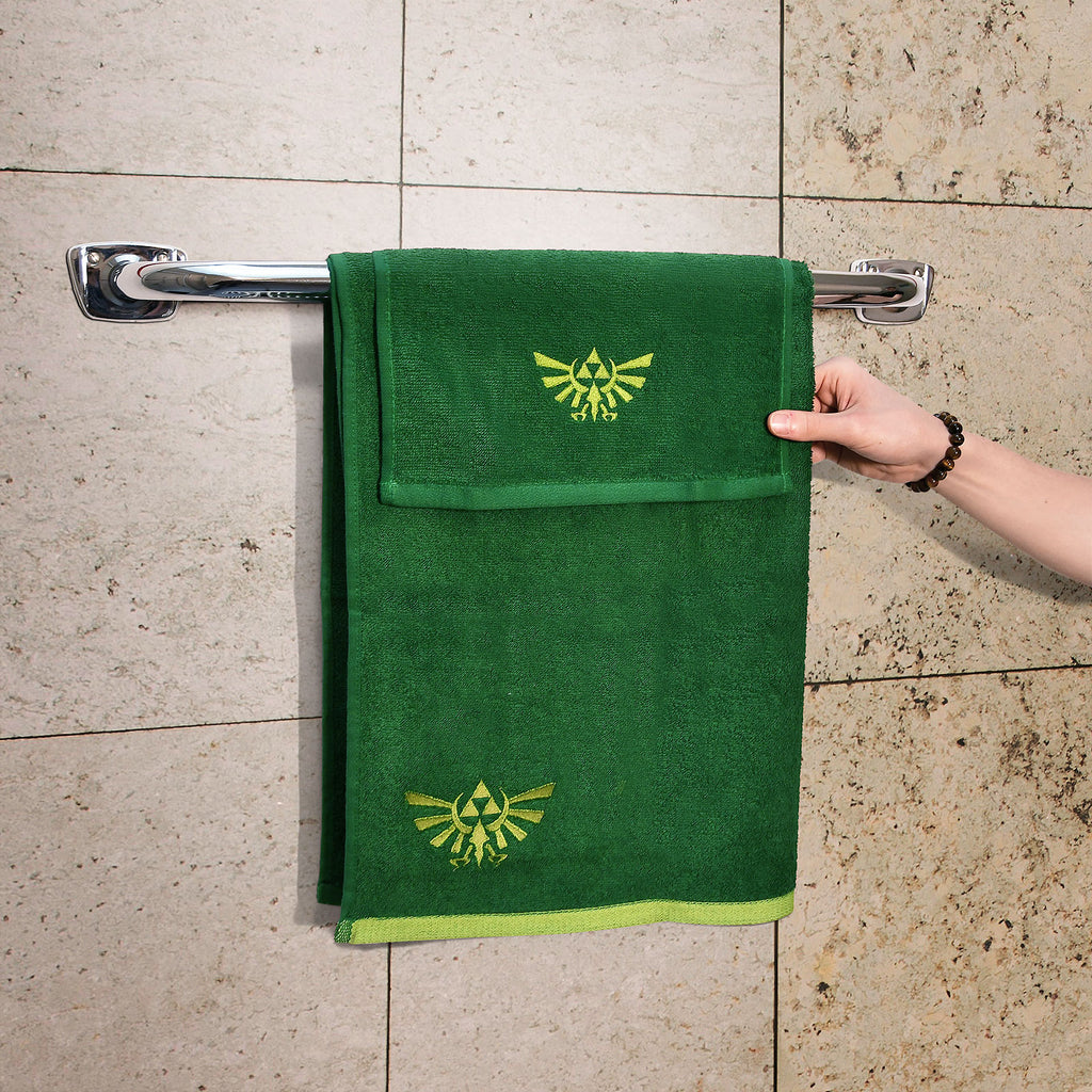 Zdjęcie produktu Zelda - Ręczniki z logo Hyrule z myjką 3-częściowy zestaw