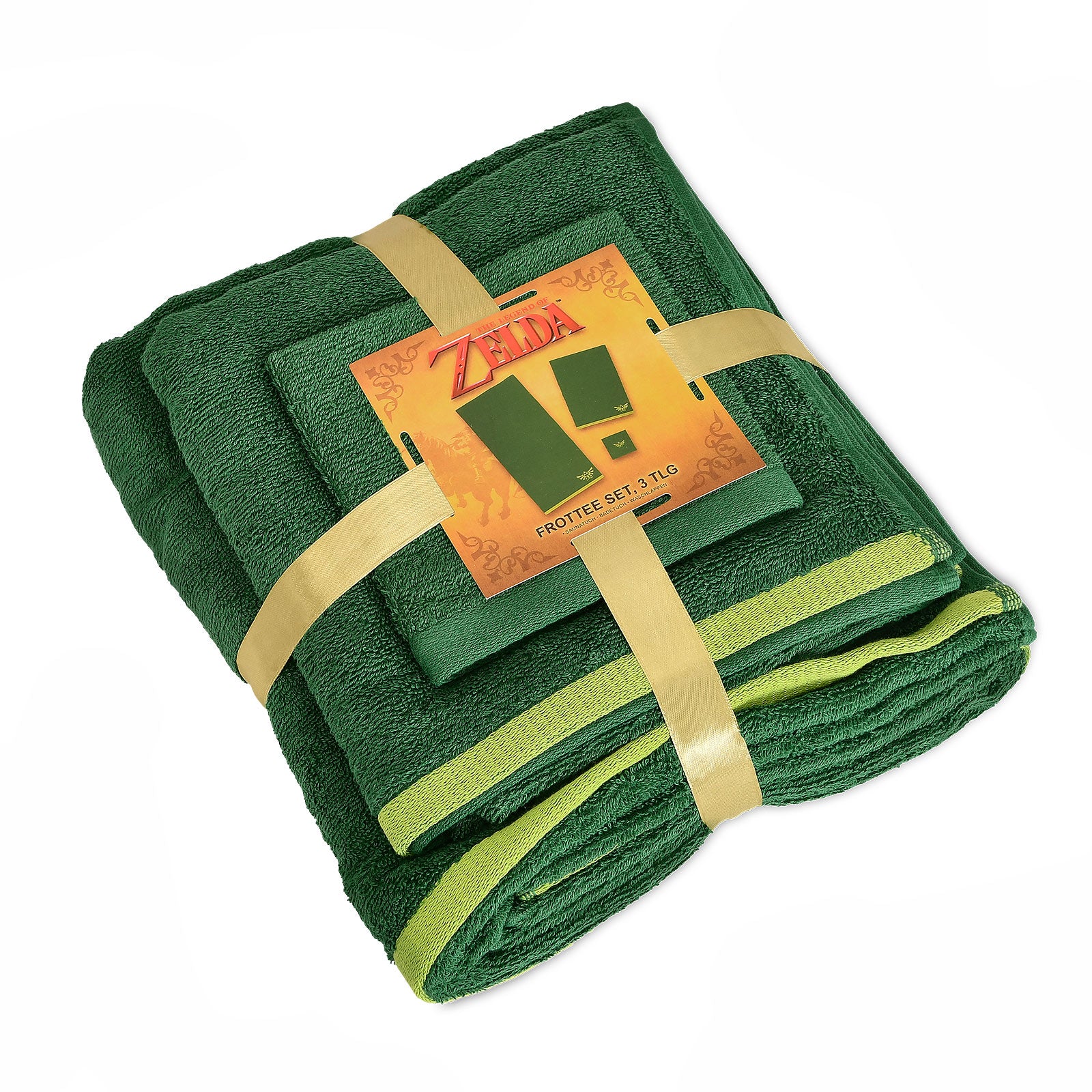 Zdjęcie produktu Zelda - Ręczniki z logo Hyrule z myjką 3-częściowy zestaw