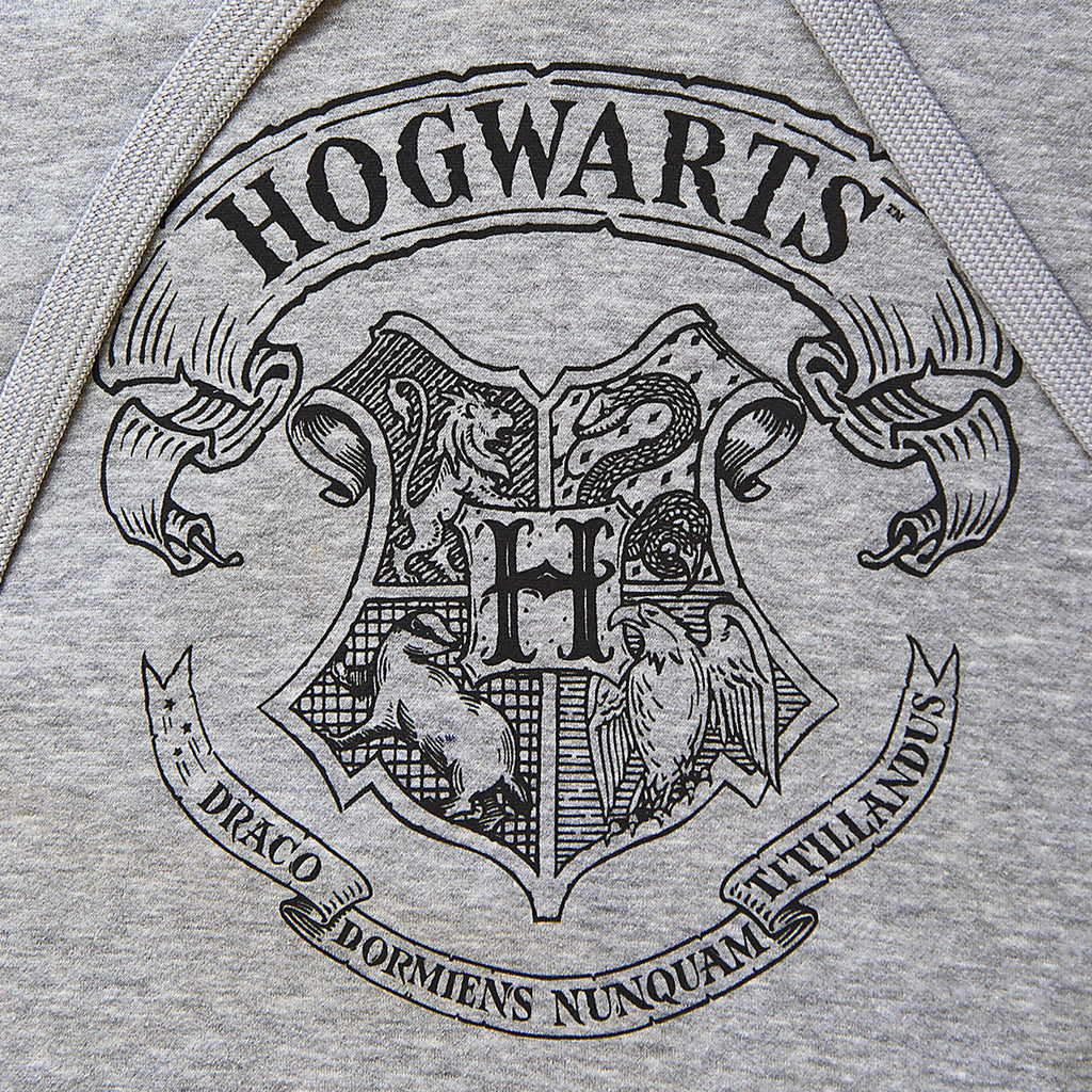 Zdjęcie produktu Harry Potter - Szara bluza z kapturem z herbem Hogwartu